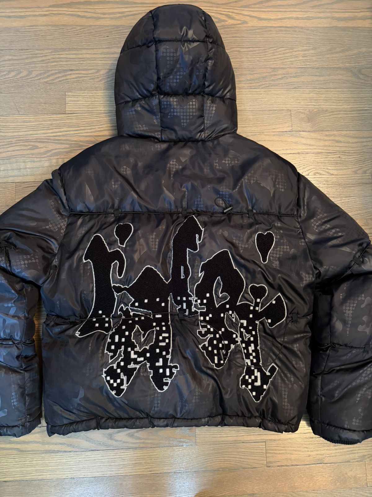 Racer Worldwide Racer Worldwide - Black Camo Puffer Jacket - Size Large Size US L / EU 52-54 / 3 - 3 Thumbnail