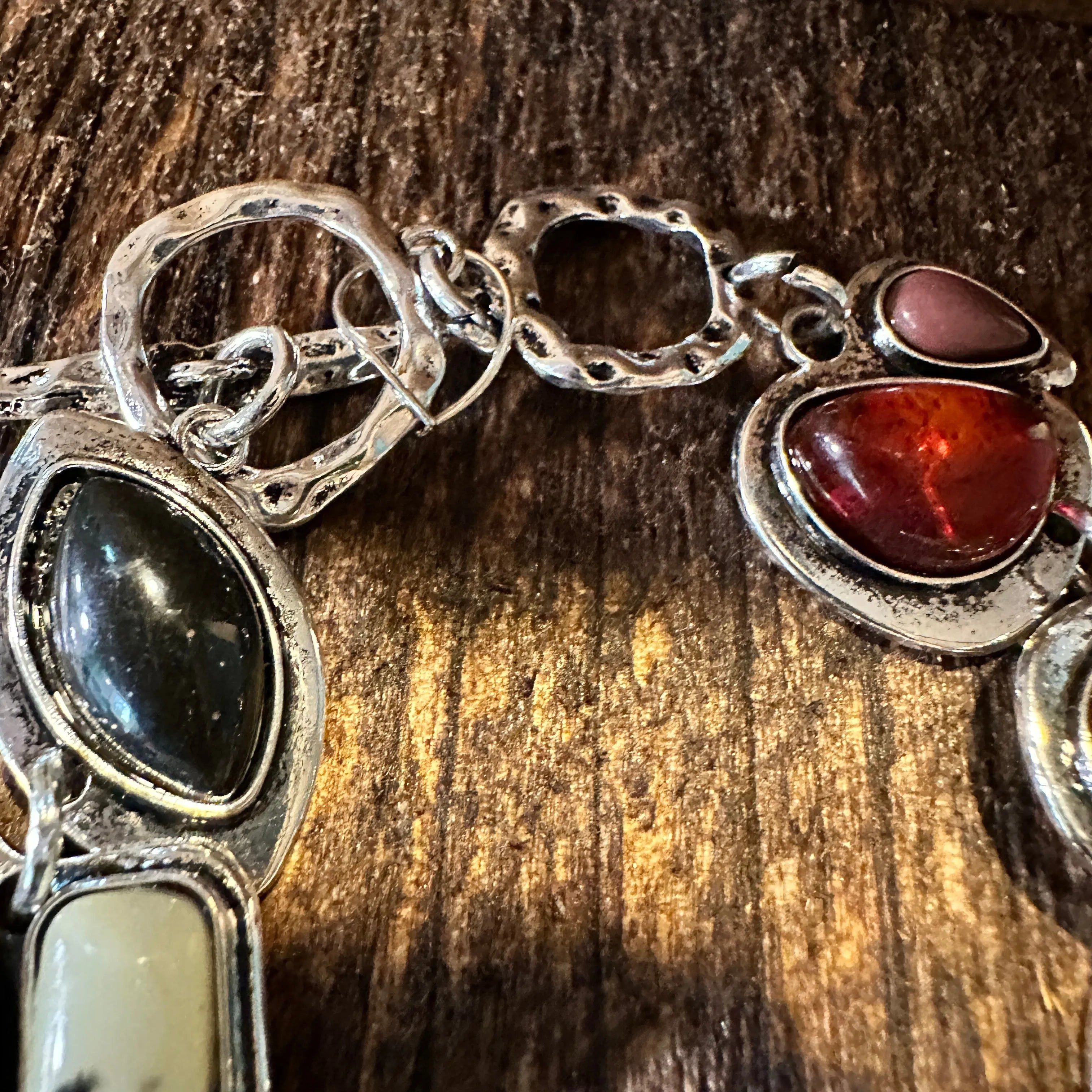 Other Handcrafted Boho Western Chic Natural Stone Link Bracelet, A Size ONE SIZE - 7 Thumbnail