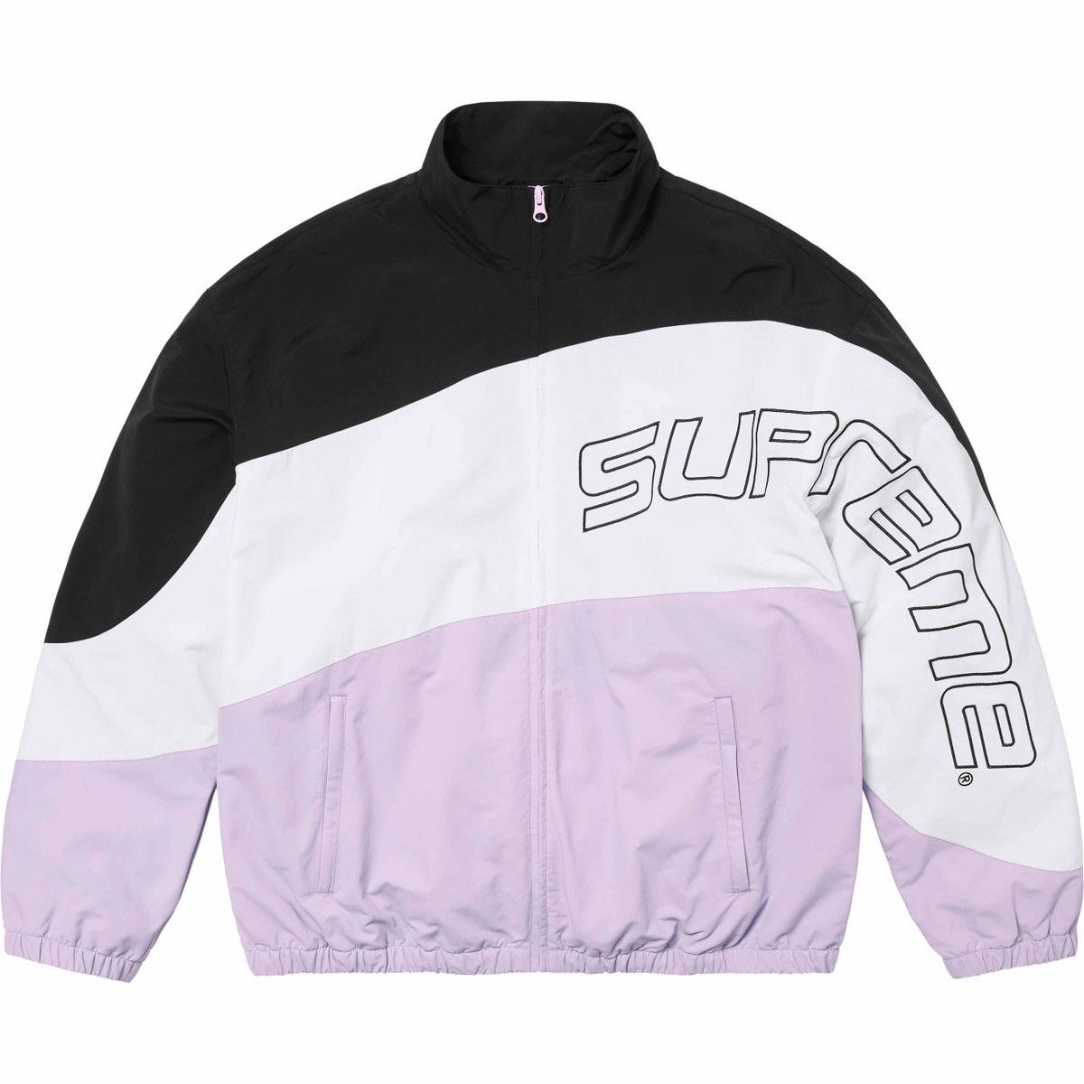 image of Supreme Curve Track Jacket in Purple, Men's (Size XL)