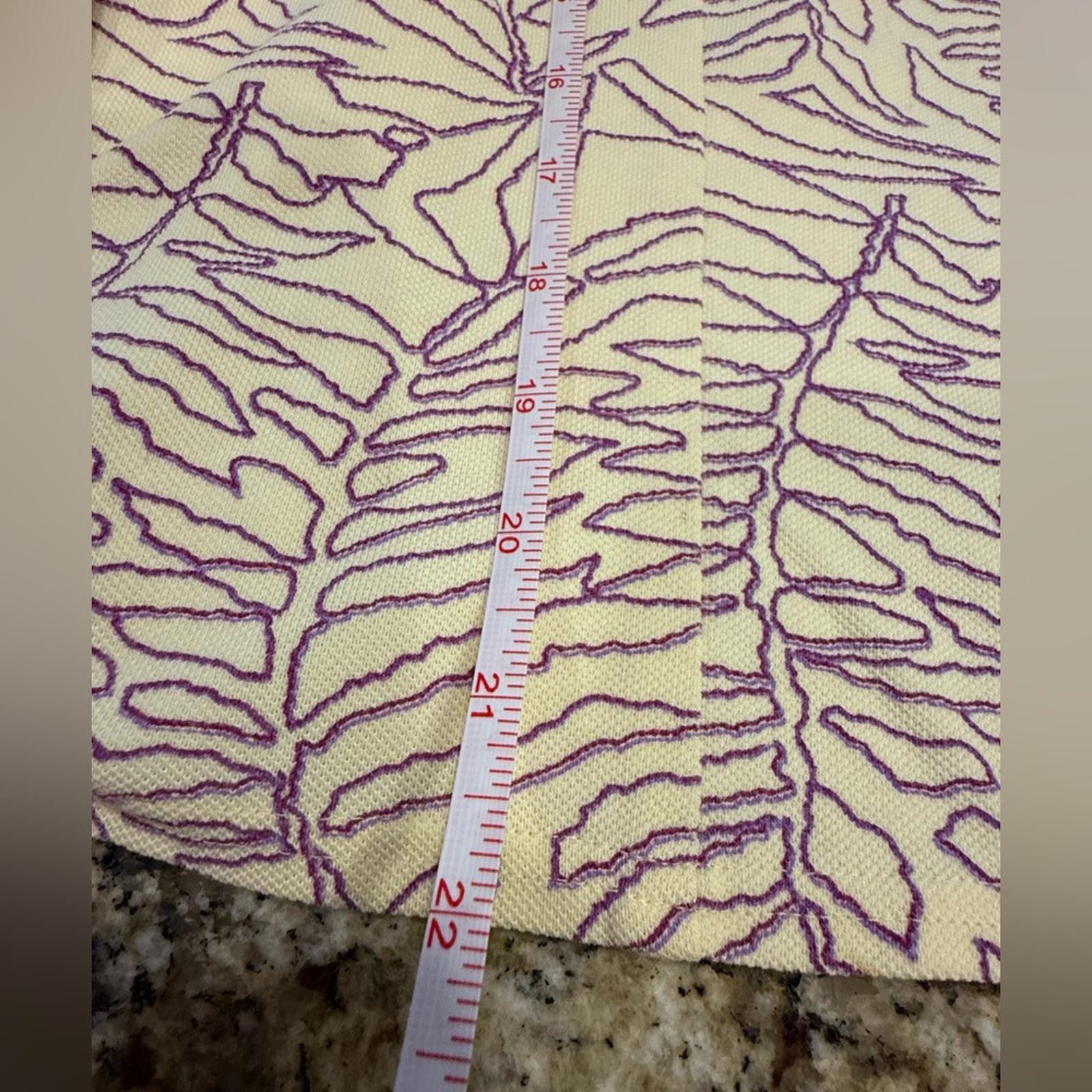 Ashworth Ashworth yellow button up tank purple leaf embroidery SZ LG Size L / US 10 / IT 46 - 9 Thumbnail