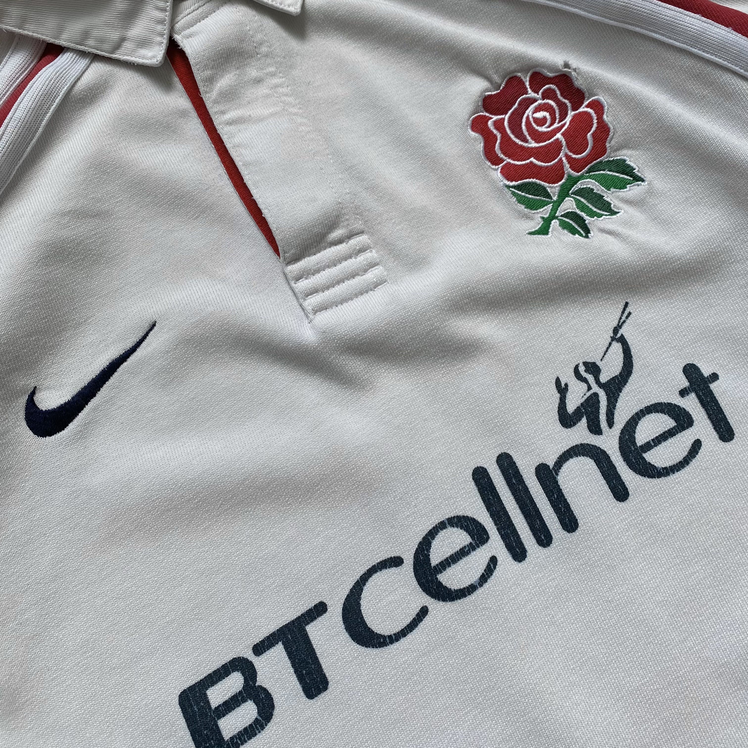 Nike 🏈 Vintage 90 Nike England Rugby Jersey Shirt distressed Size US XL / EU 56 / 4 - 4 Thumbnail