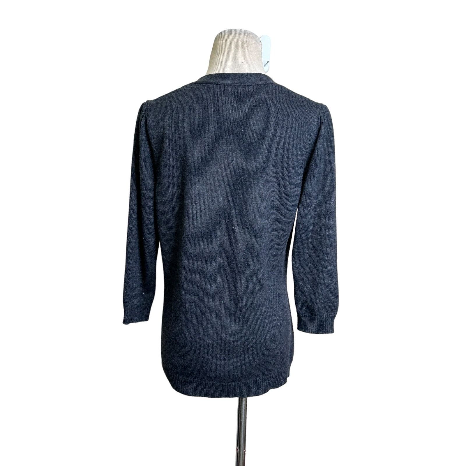Ann Taylor Ann Taylor gray 3/4 sleeves buttoned cardigan size Large Size L / US 10 / IT 46 - 5 Thumbnail
