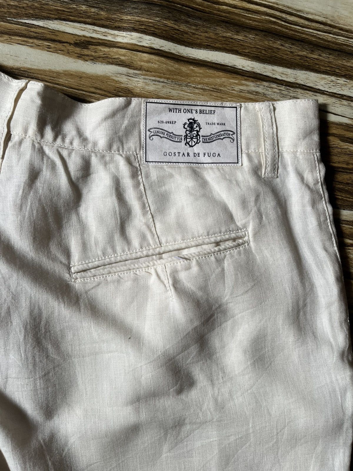GOSTAR DE FUGA 🇯🇵Linen Shorts Casual Pant in White Size US 33 - 7 Thumbnail