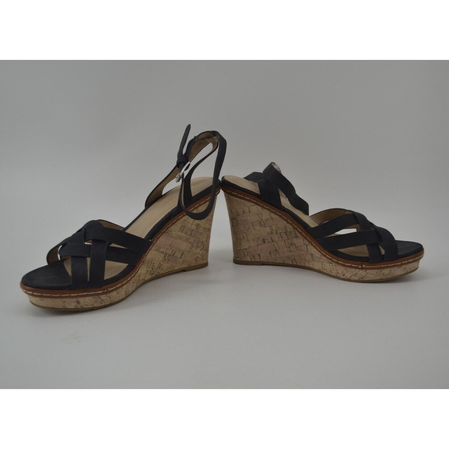 Other CL Laundry Womens Size 10 Black Faux Leather Open Strappy Size US 10 / IT 40 - 5 Thumbnail