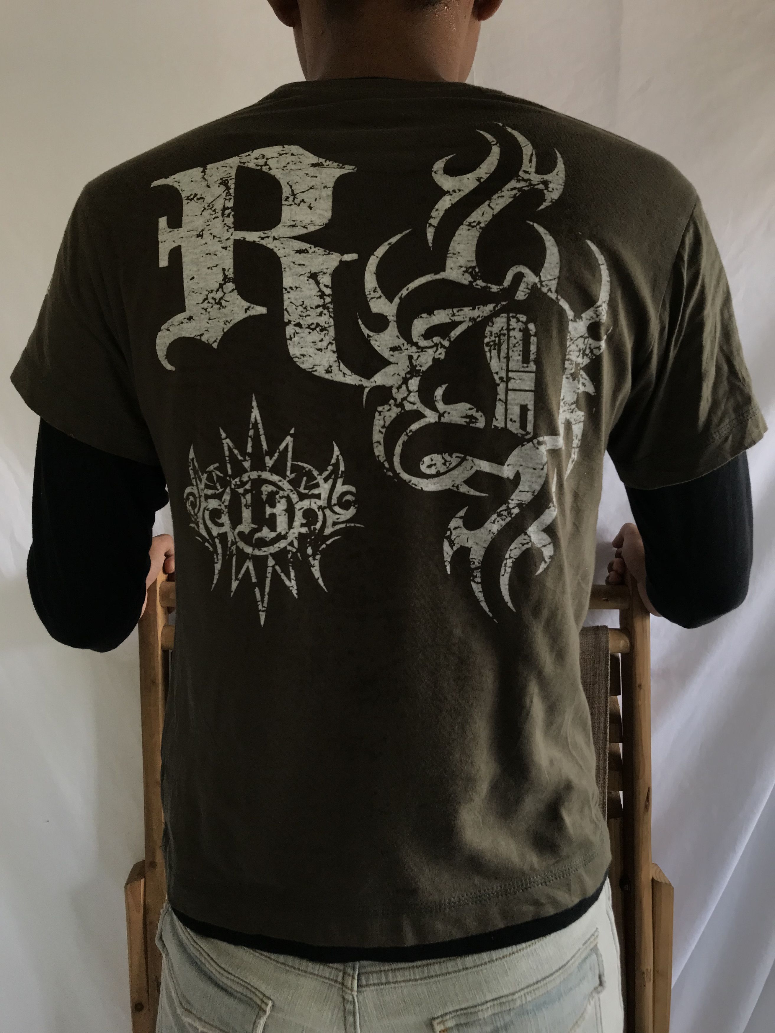 Japanese Brand Jeaning Wild "Riot and Destroy" Tribal Print Longsleeve Size US XS / EU 42 / 0 - 3 Thumbnail