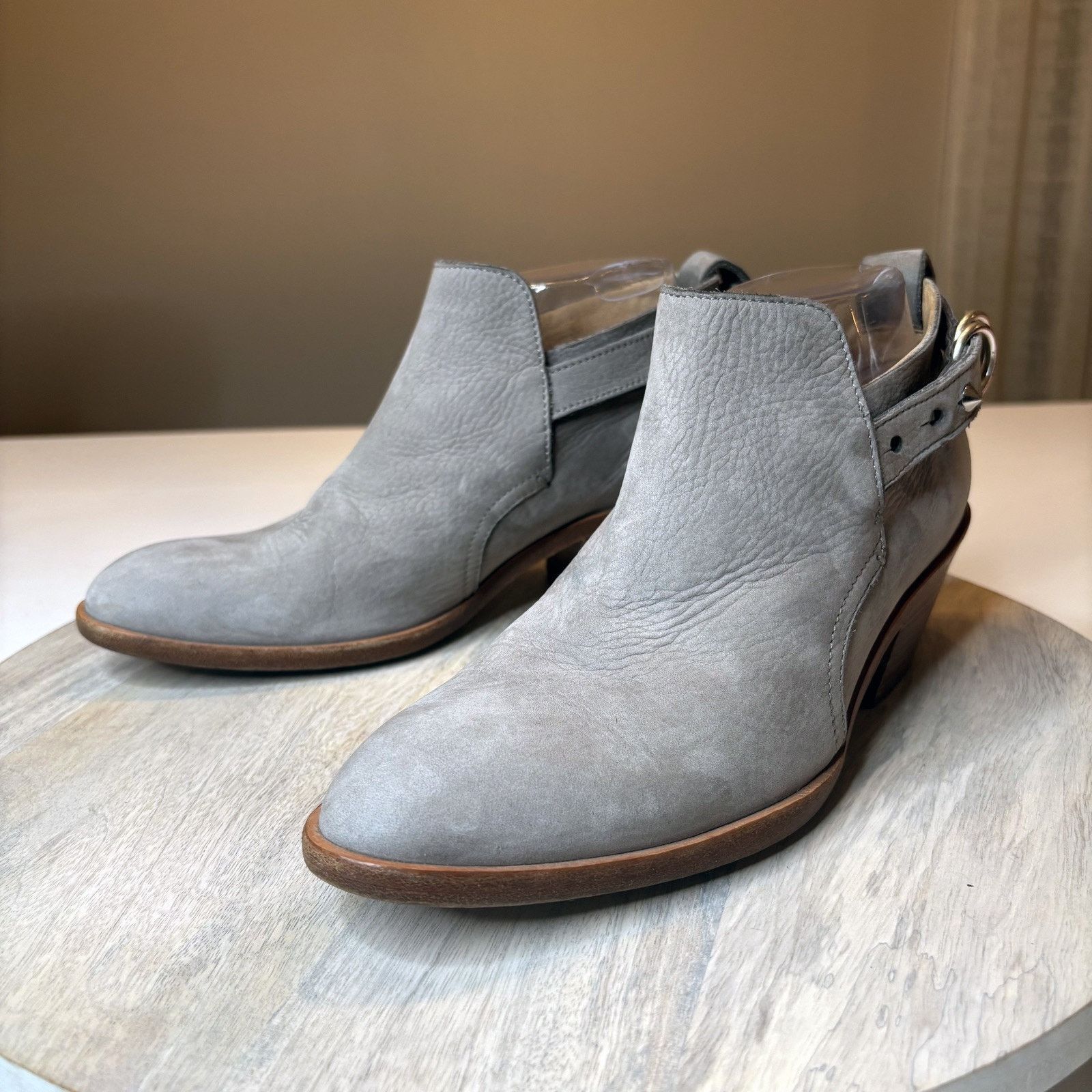 Rag & Bone Rag & Bone Sullivan Women's Grey Leather Boots Shoes Size 8 Size US 8 / IT 38 - 1 Thumbnail