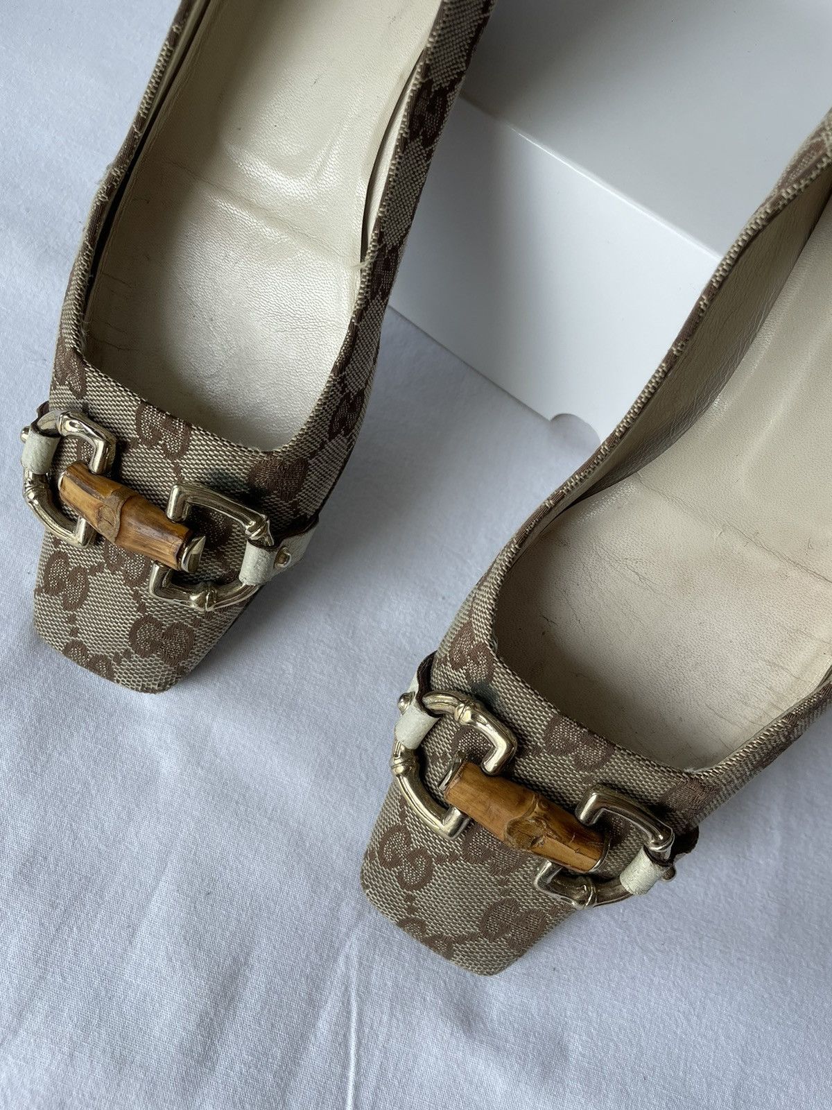 Gucci × Tom Ford × Vintage GUCCI MONOGRAM VINTAGE low-top shoes Tom Ford era , size 37C Size US 7 / IT 37 - 9 Thumbnail