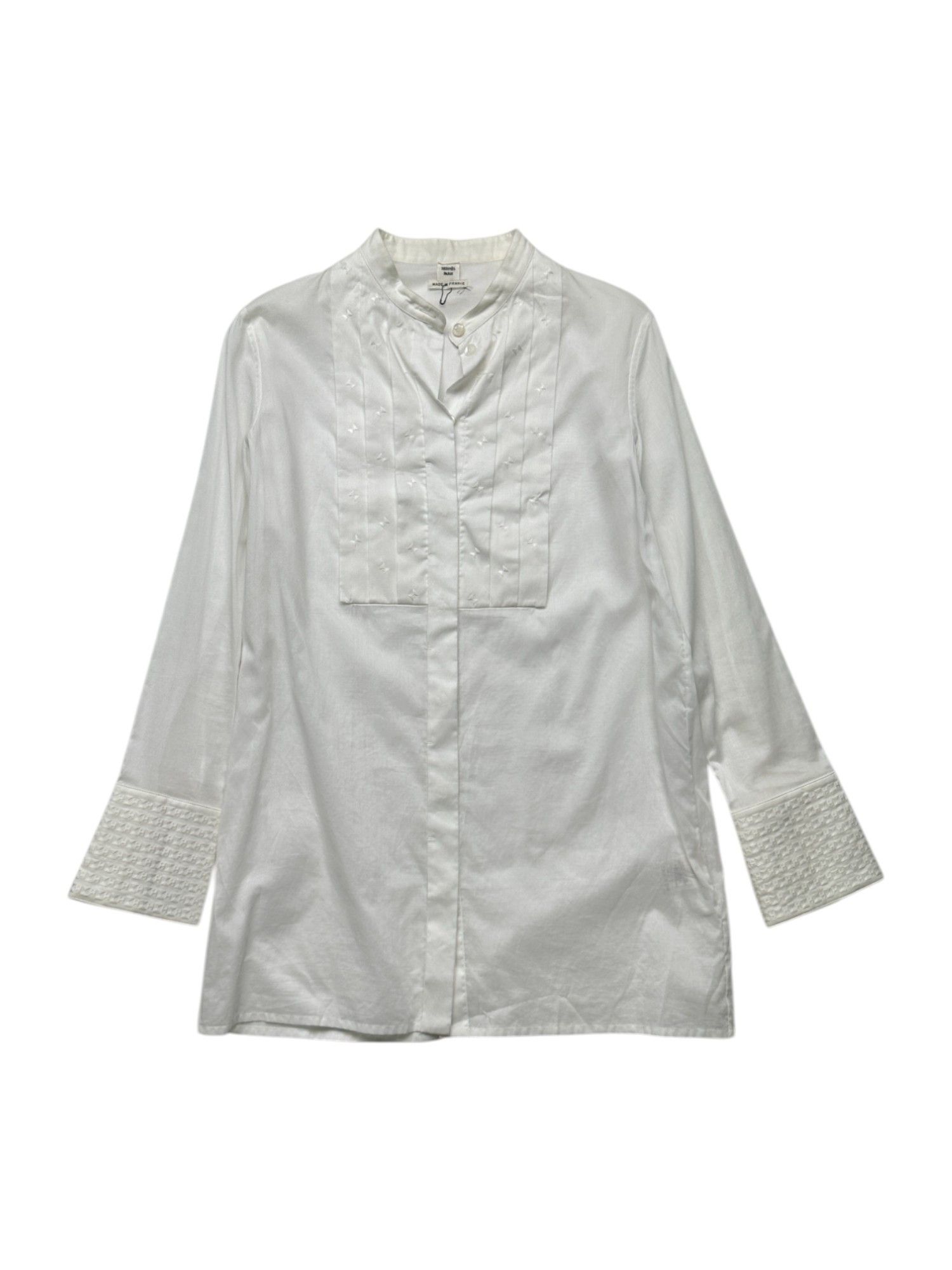 Hermes Hermes Ivory Collarless Shirt Size XS / US 0-2 / IT 36-38 - 1 Thumbnail