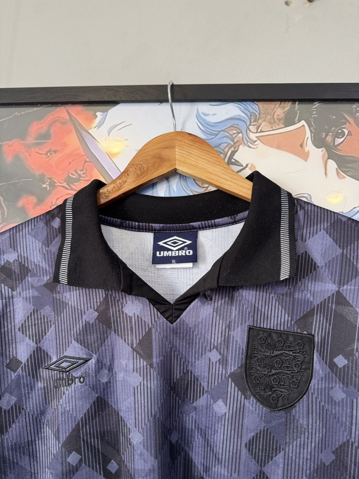 Umbro Vintage 90s 1990 Umbro England Soccer Jersey Polo Shirt Size US XL / EU 56 / 4 - 2 Thumbnail