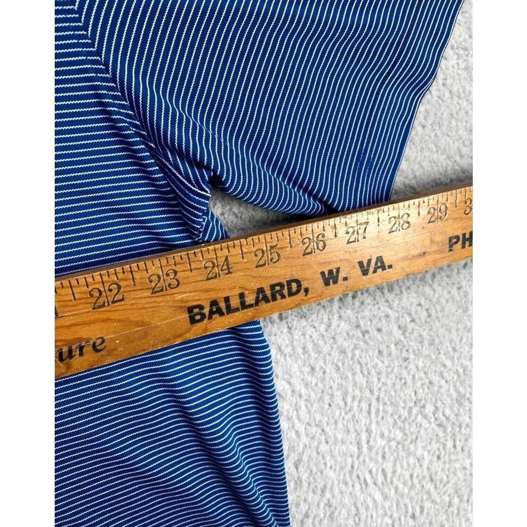 Vintage Slazenger Polo Shirt Men 2XL Blue White Striped Golf Performance Stretch Polo Shirt Mens Athletic Short Sleeve Size US XXL / EU 58 / 5 - 7 Thumbnail