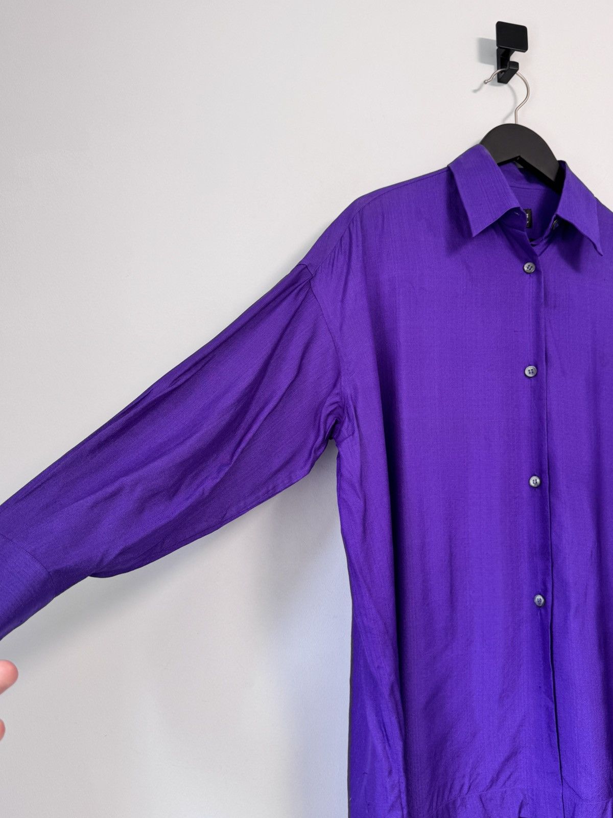 Callaghan Callaghan by Romeo Gigli Vintage Silk Shantung Button Up Top Size XS / US 0-2 / IT 36-38 - 8 Thumbnail