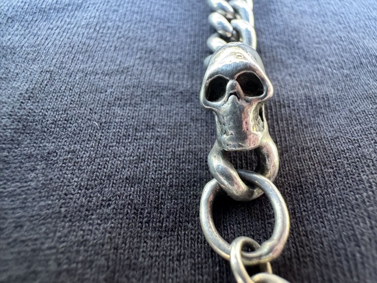 King Baby Studio KING BABY STUDIO 9" Small Skull Link Bracelet - .925 Silver Size ONE SIZE - 6 Thumbnail