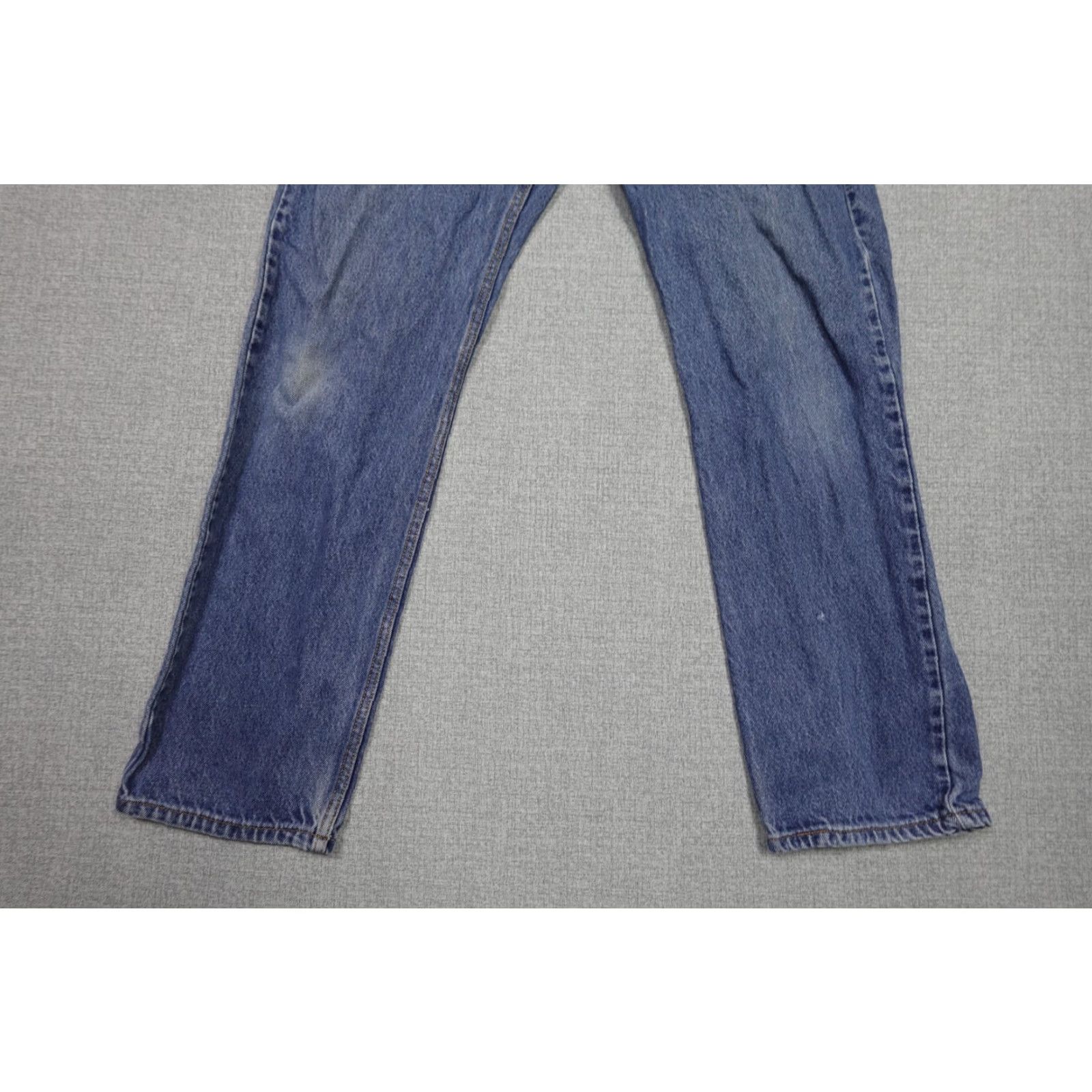 Levi's Levi's 505 Jeans Mens 34x32 Blue Regular Fit Straight Leg Dark Wash Western Size US 34 / EU 50 - 3 Thumbnail