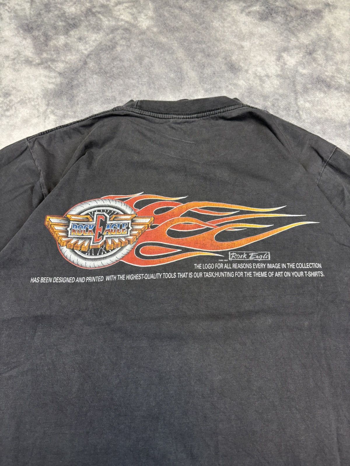 Vintage × West Coast Choppers Vintage Rock Eagle Choppers speed up graphic flame t shirt Size US L / EU 52-54 / 3 - 7 Thumbnail