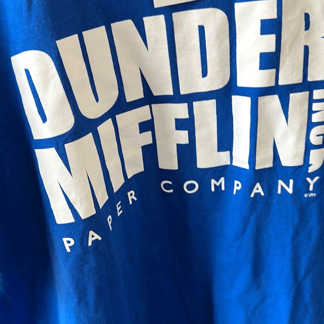 Fruit Of The Loom Dunder Mifflin Paper Company Royal Blue Mens Short Sleeve T Shirt L New Size US L / EU 52-54 / 3 - 3 Thumbnail