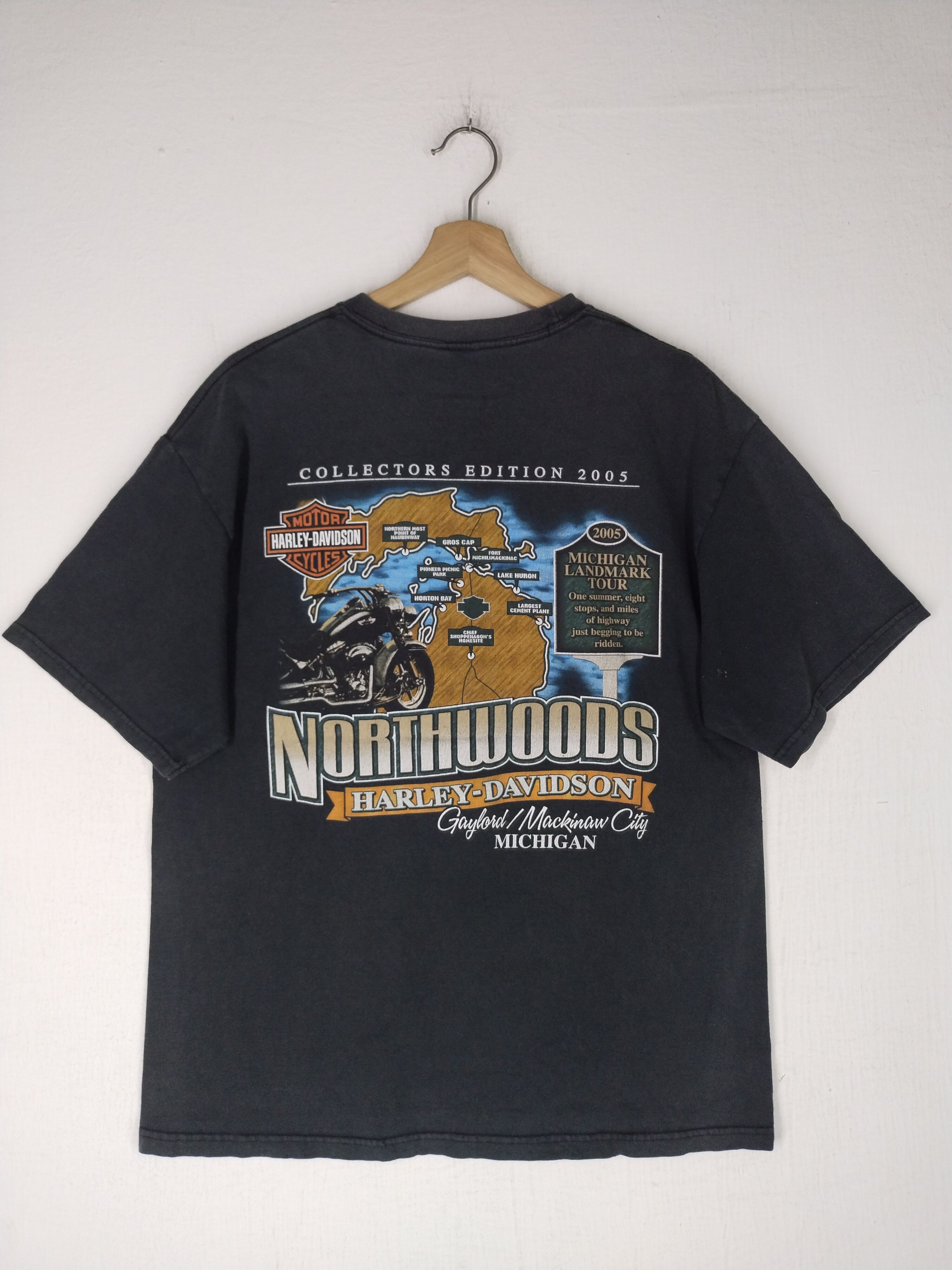 Harley Davidson Vintage HD Harley Davidson Box Logo Faded Shirt Tee Size US L / EU 52-54 / 3 - 8 Thumbnail