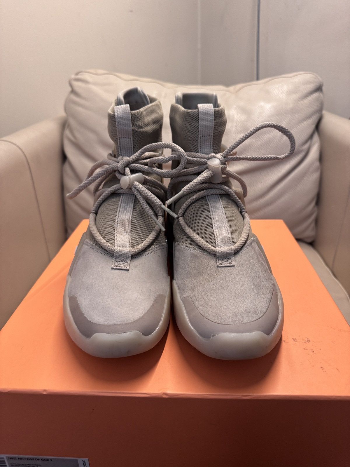 Fear of God × Nike Nike x Fear of god- Air fear of god 1 Oatmeal Size US 10 / EU 43 - 3 Thumbnail