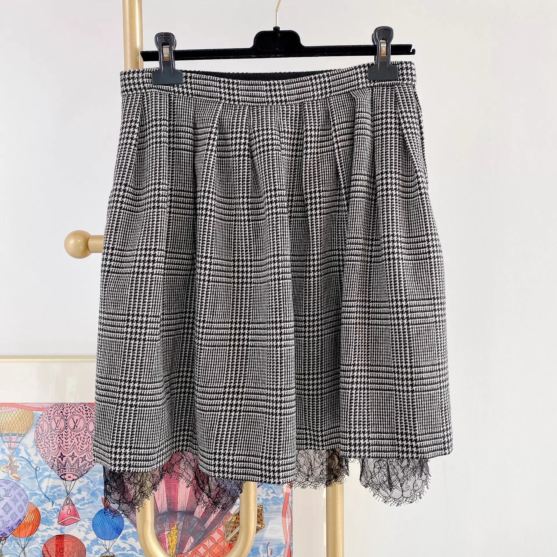 Dior Dior lace check skirt 44 Size 32" / US 10 / IT 46 - 2 Thumbnail