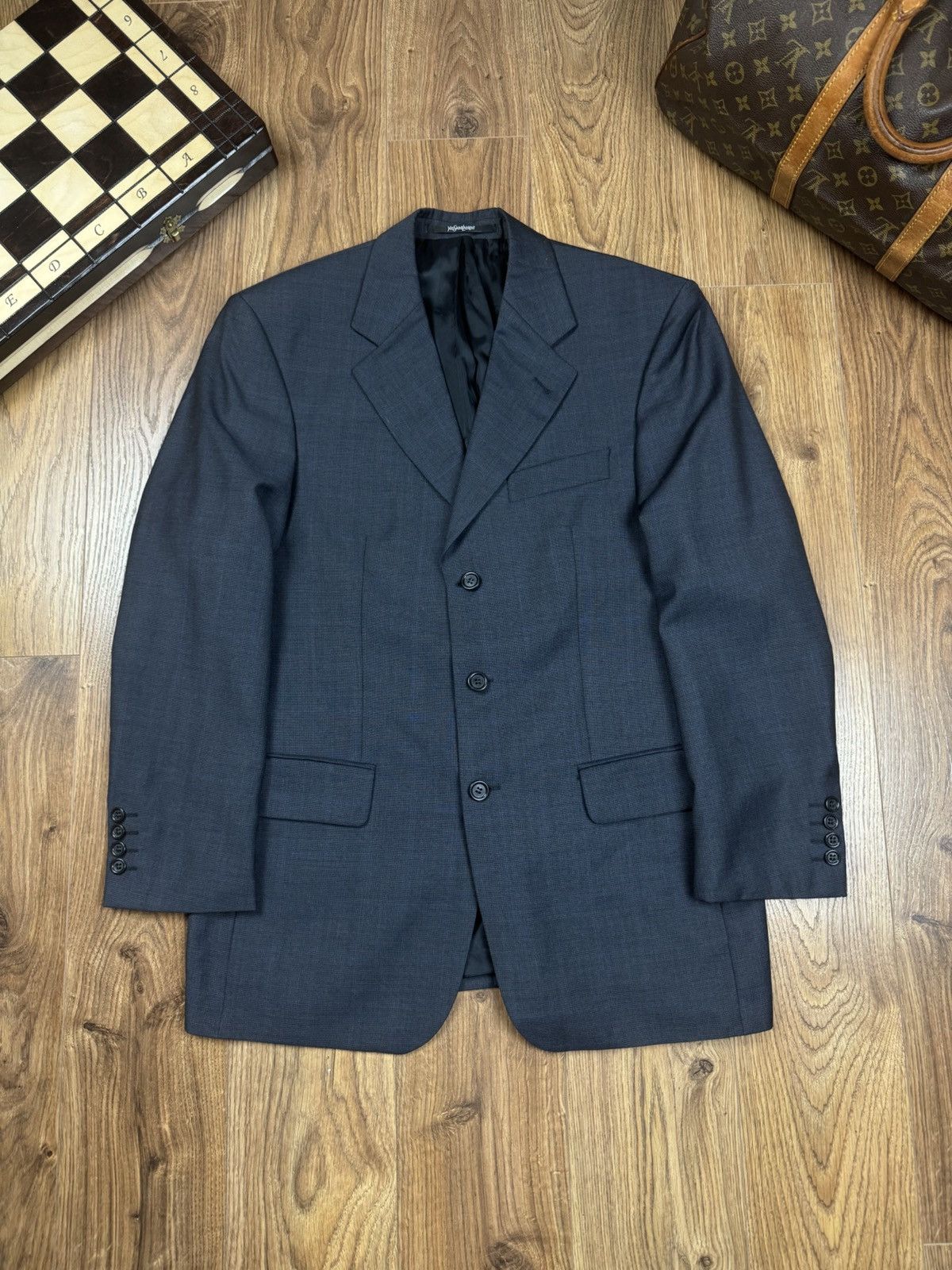 Yves Saint Laurent Vintage wool blazer Yves Saint Laurent original luxury item Size 48R - 1 Thumbnail