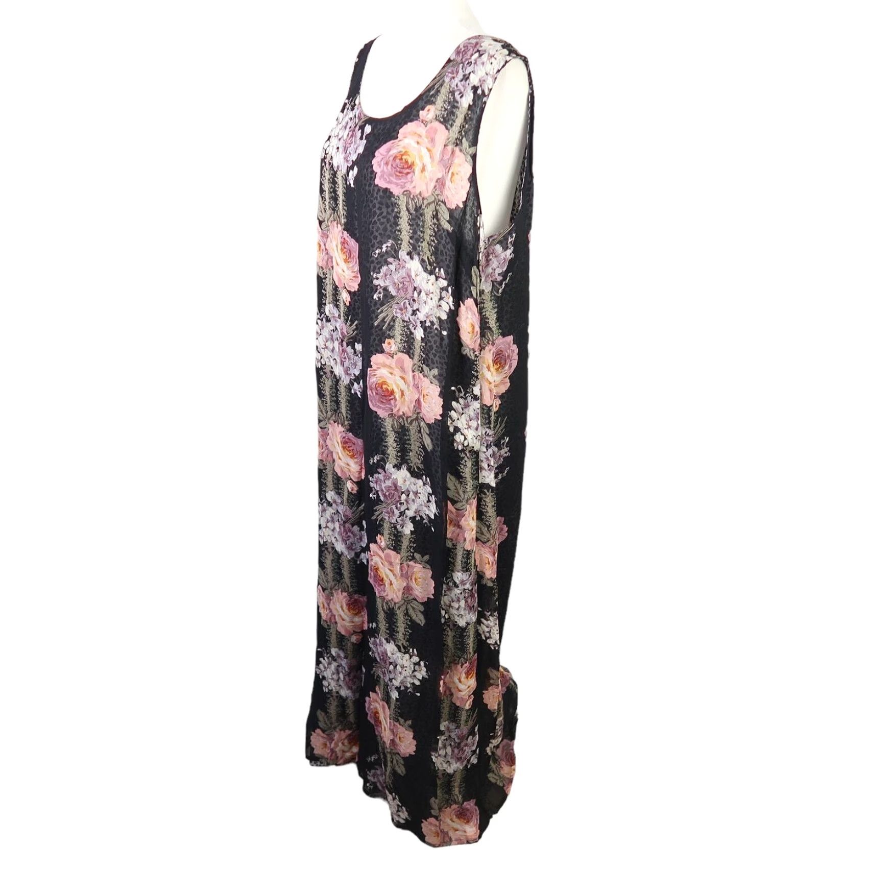 Vintage VINTAGE 90s Indira Maxi Dress Size L / US 10 / IT 46 - 4 Thumbnail