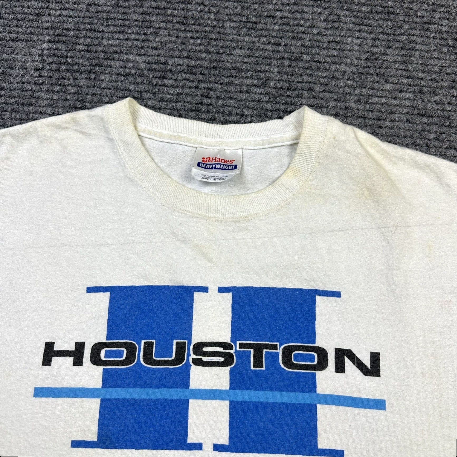 Hanes VINTAGE Houston Music Festival 2006 Rap R&B Grunge Large T-Shirt Jamie Fox Hanes White Cotton Crew Neck Short Sleeve Unisex Adults L Size US L / EU 52-54 / 3 - 7 Thumbnail