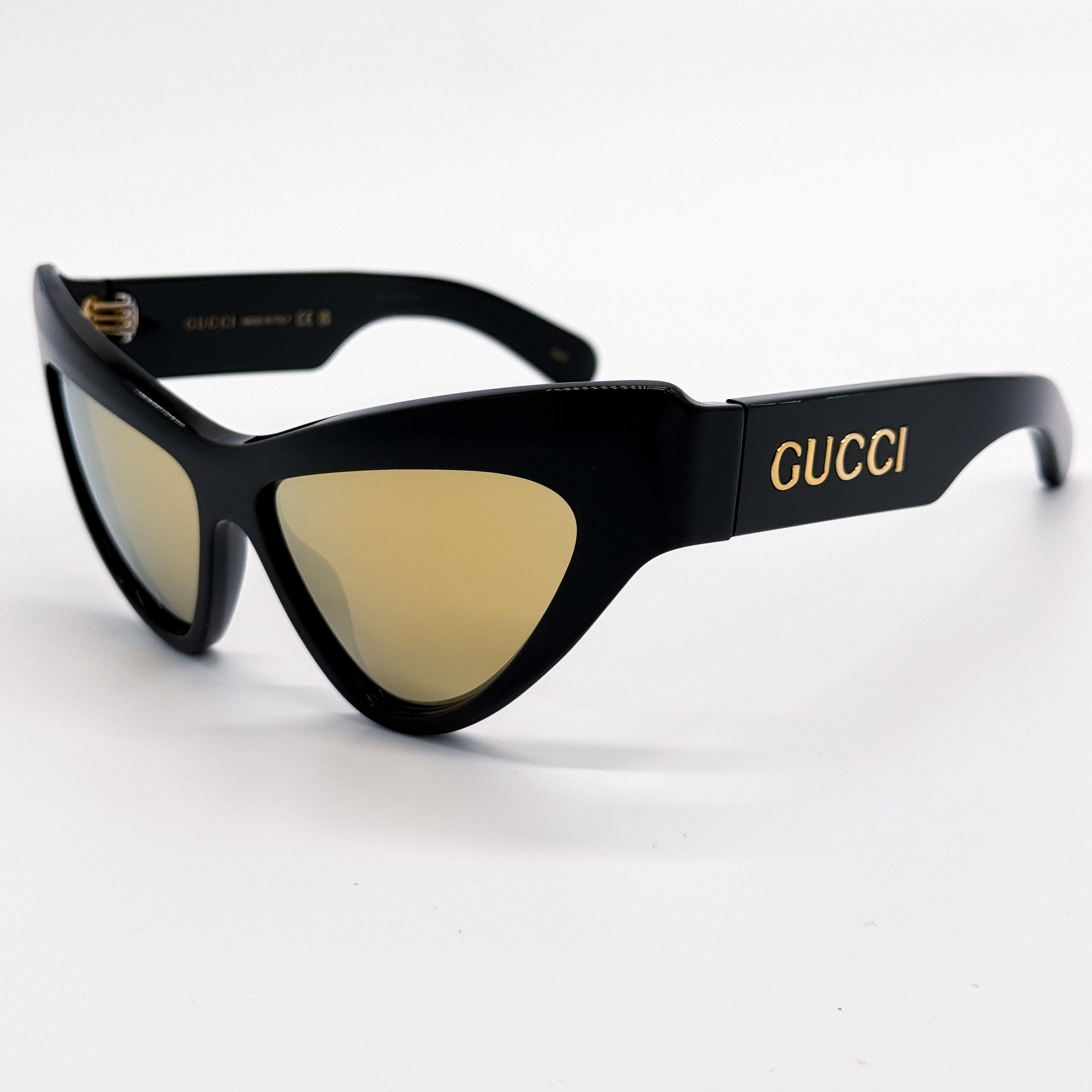 Gucci NEW GUCCI GG1294S 002 WOMEN BLACK GOLD CAT EYE SUNGLASSES Size ONE SIZE - 7 Thumbnail