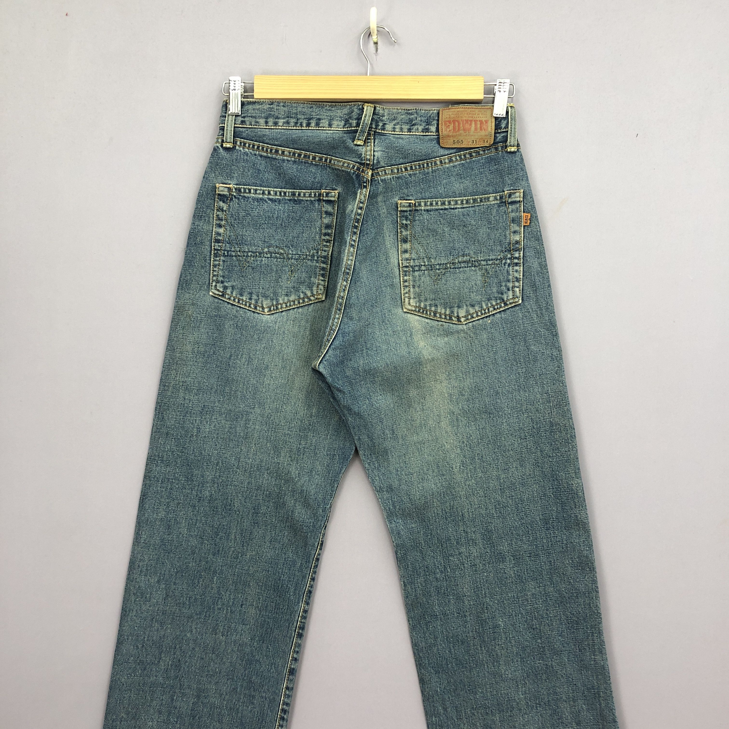 Japanese Brand Vintage Y2K Japanese Selvedge Jeans Stone Wash Redline Denim Size 28" / US 6 / IT 42 - 4 Thumbnail