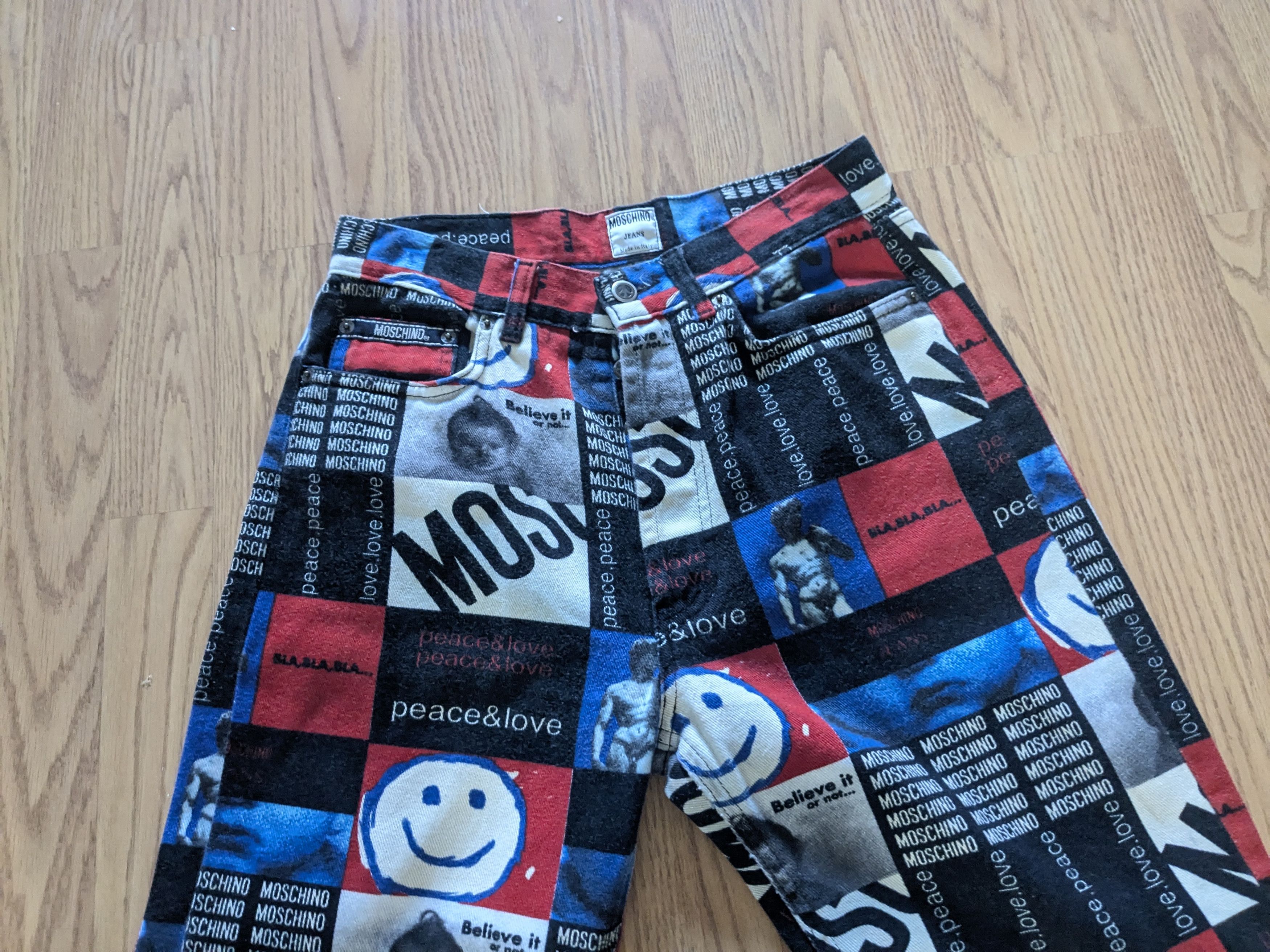 Other Vintage Moschino Jeans Red White Blue 30x31 Italy Size US 30 / EU 46 - 11 Thumbnail