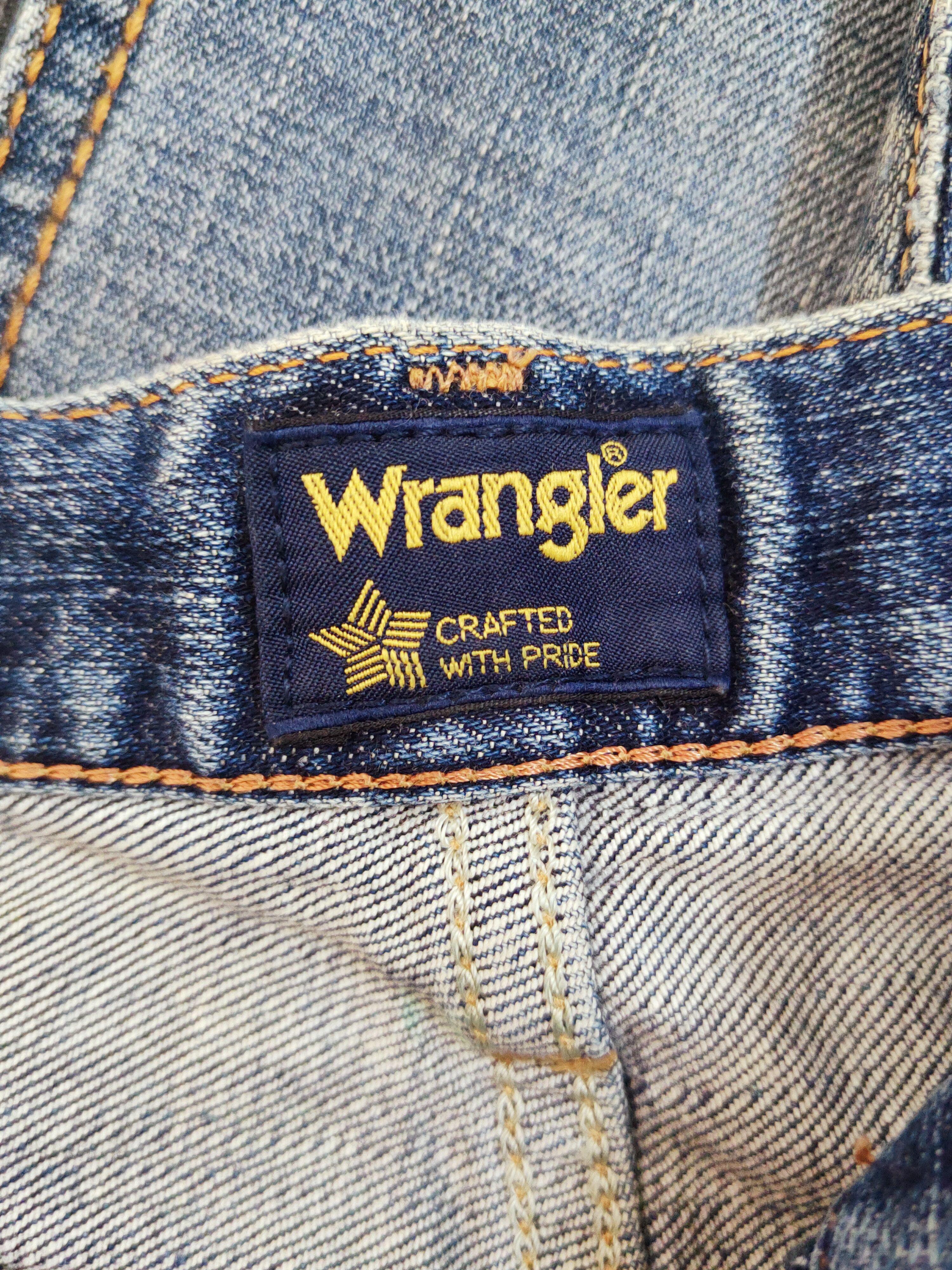 Japanese Brand Wrangler Dark Blue Distressed Ripped denim Jeans #W501 Size US 31 - 17 Thumbnail