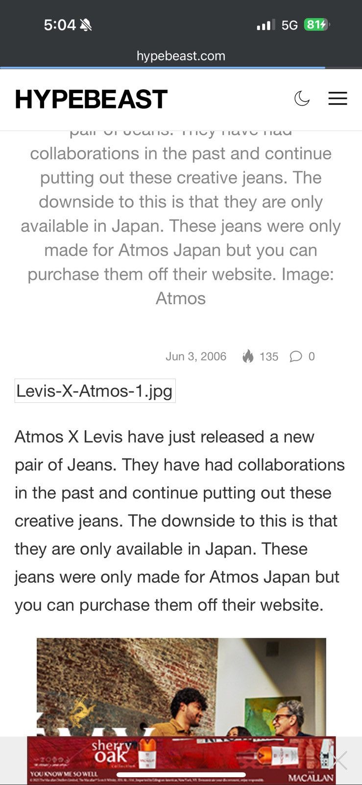 Levi's SS06 ATMOS JAPAN X LEVI’S 507 JEANS FRAGMENT FENOM STUSSY Size US 36 / EU 52 - 13 Thumbnail