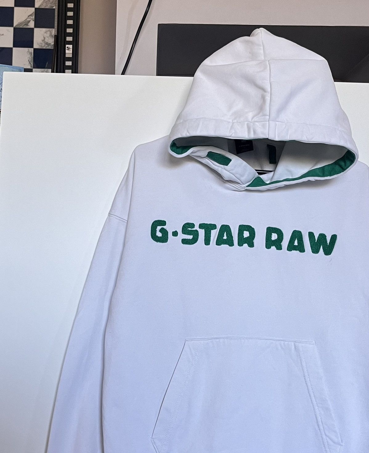G-Star × Vintage Vintage y2k Avantgarde Gstar Raw Big Logo Hoodie Size US S / EU 44-46 / 1 - 4 Thumbnail