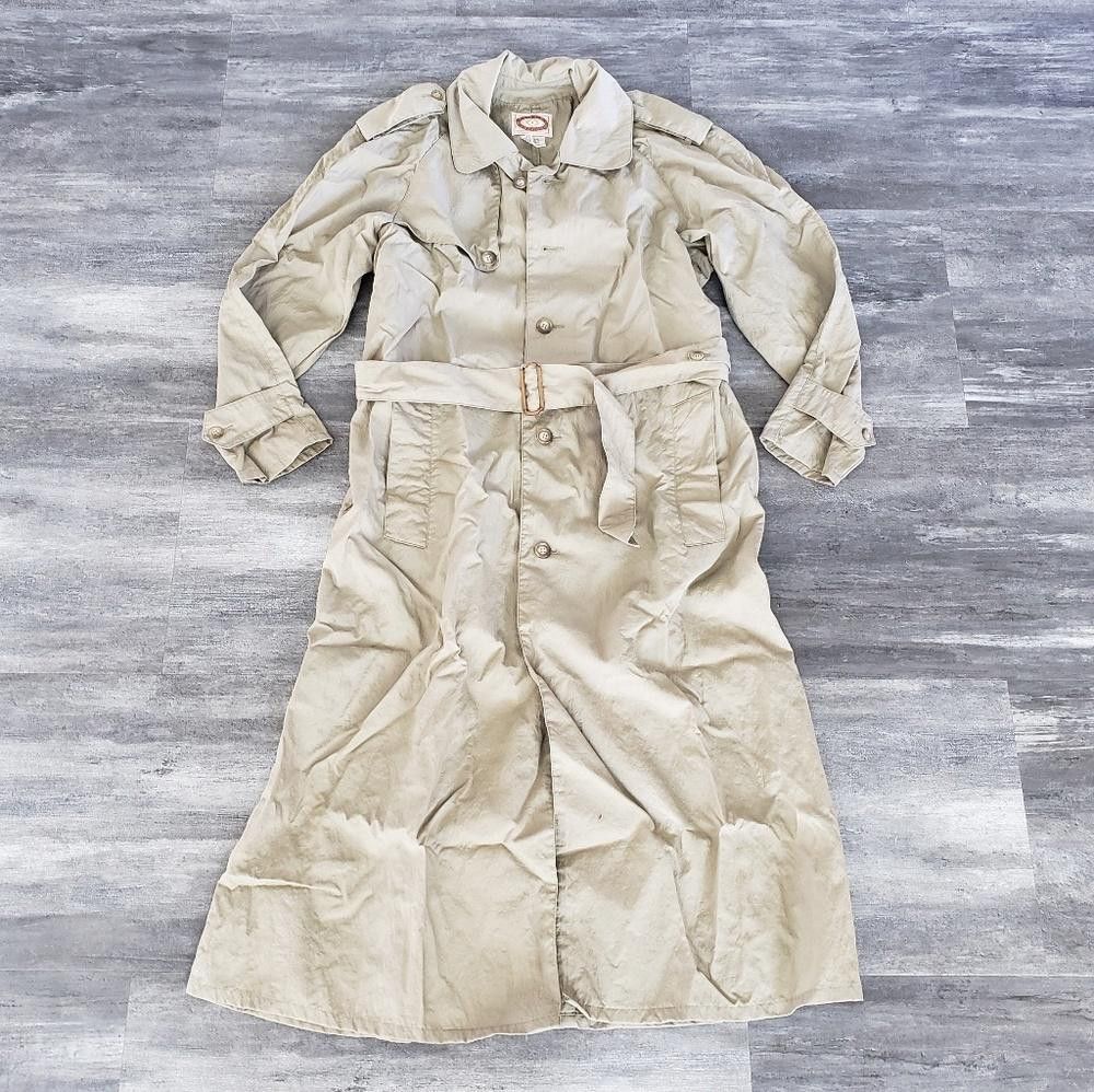 Banana Republic Olive Banana Republic Long Trench Coat Size XS / US 0-2 / IT 36-38 - 1 Thumbnail