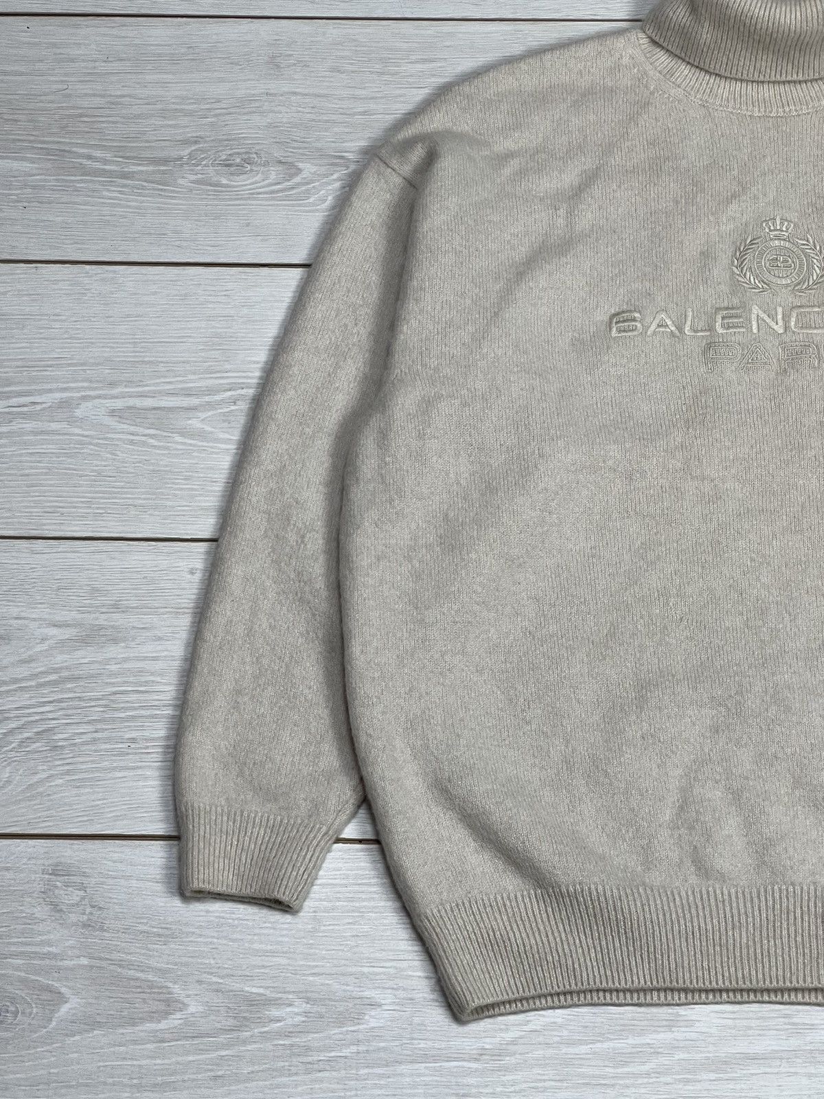 Balenciaga Balenciaga Big Logo Oversized Wool Cashmere Sweater Size US L / EU 52-54 / 3 - 2 Thumbnail