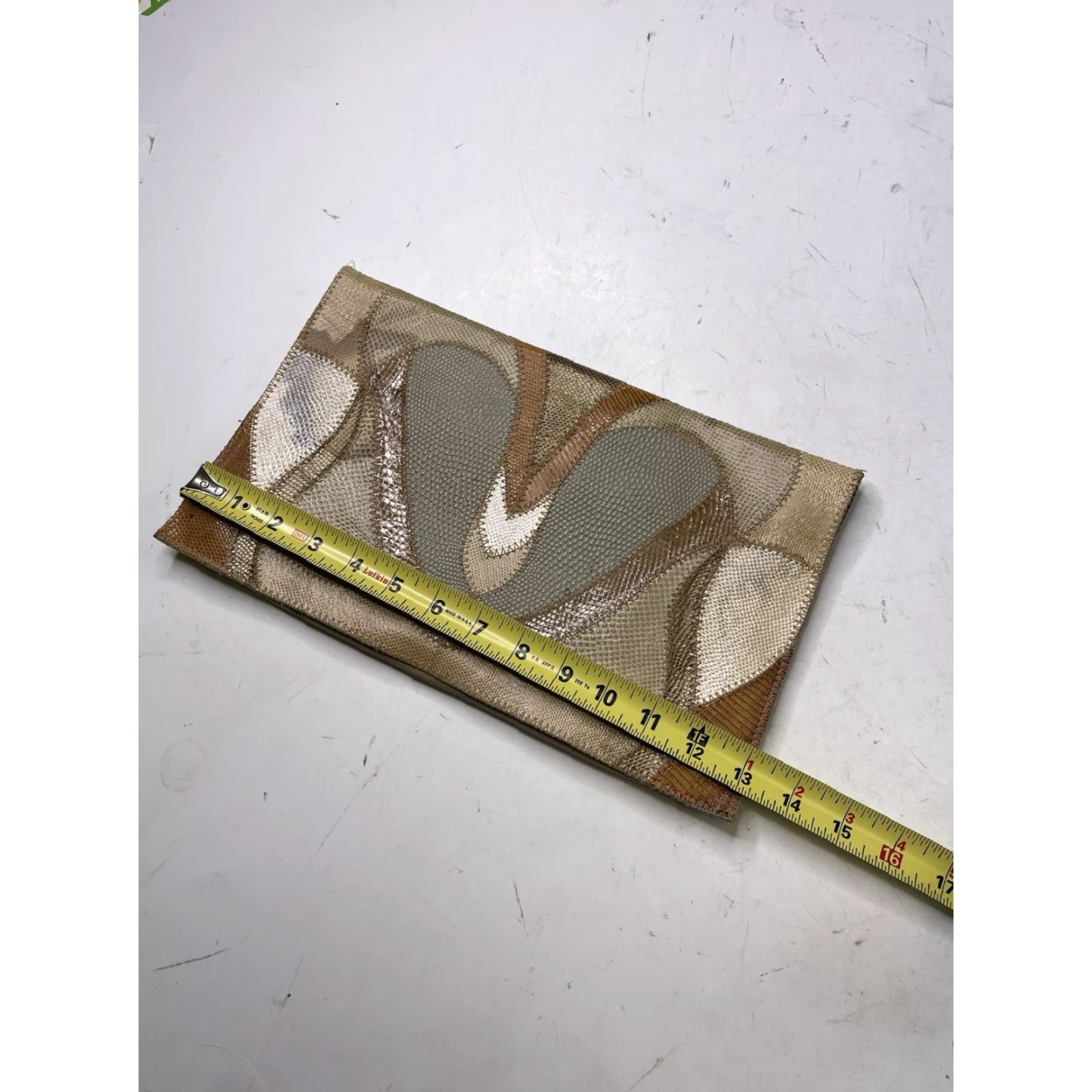 Vintage VINTAGE Furst & Mooney Snakeskin Clutch Patchwork Leather Rare Bag Art Size ONE SIZE - 8 Thumbnail