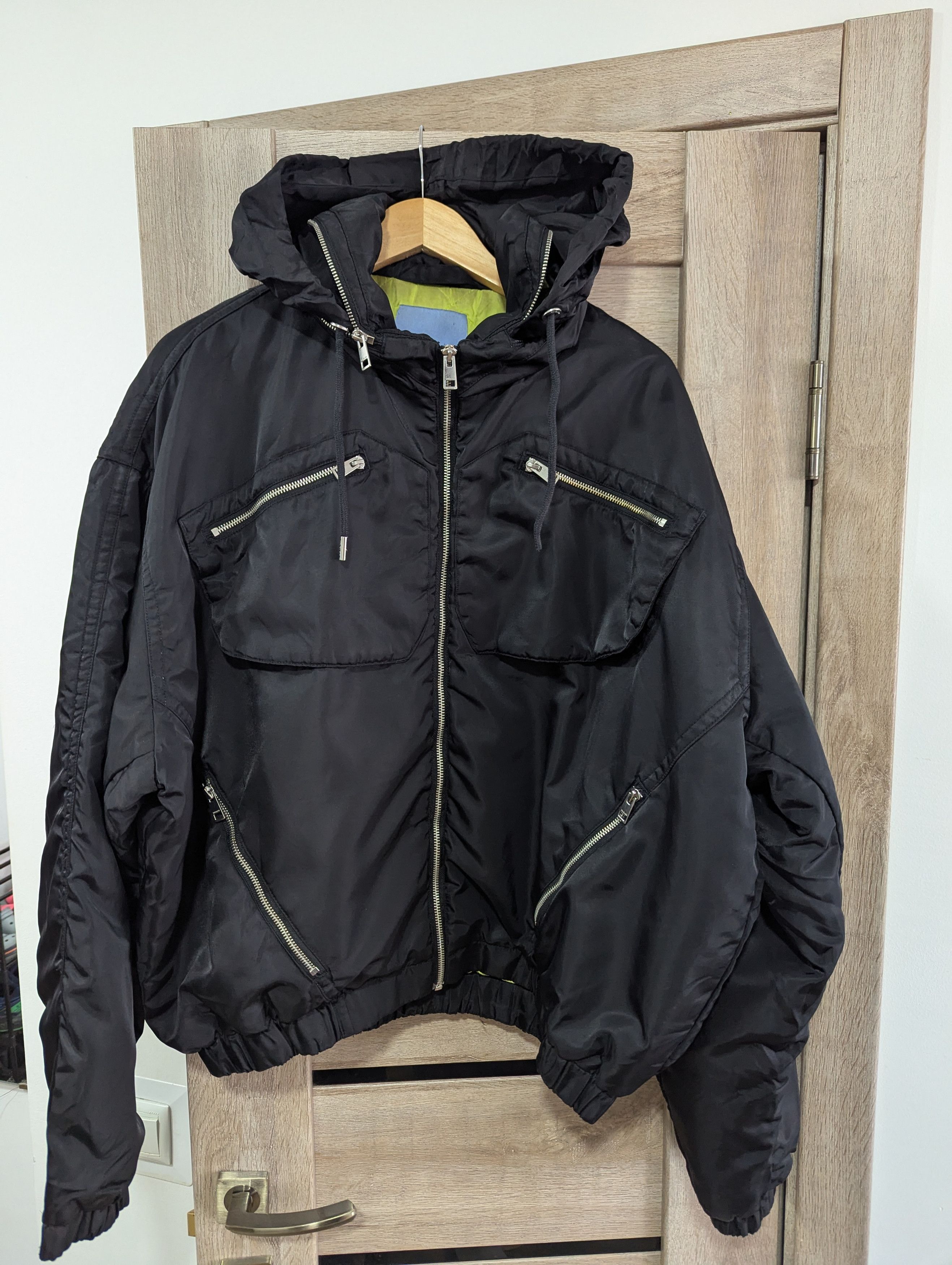 Thierry Mugler Mugler H&M Nylon Parachute Jacket Black Men's Size XL Size US XL / EU 56 / 4 - 12 Thumbnail