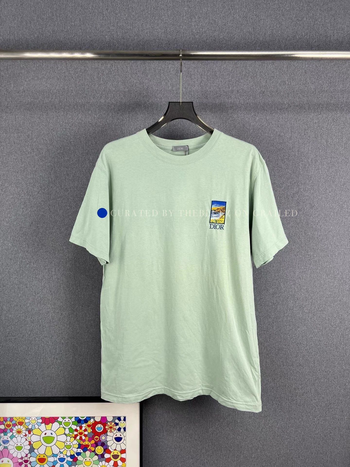 Dior Dior Landscape Embroidered Green Tee Size US M / EU 48-50 / 2 - 1 Thumbnail