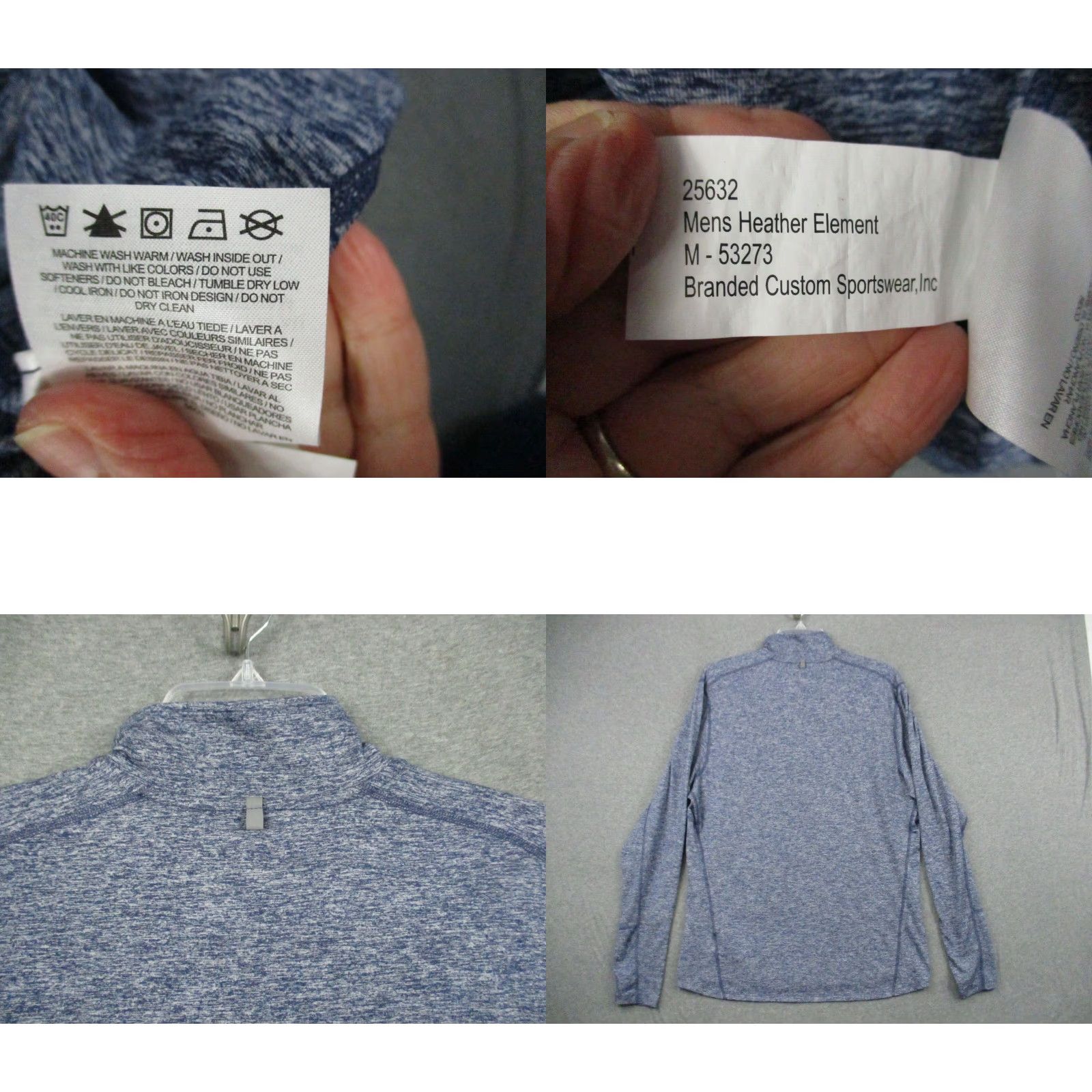 Nike Nike Dri-Fit 1/4 Zip Pullover Mens Medium Performance Heather Blue Shirt Size US M / EU 48-50 / 2 - 8 Thumbnail