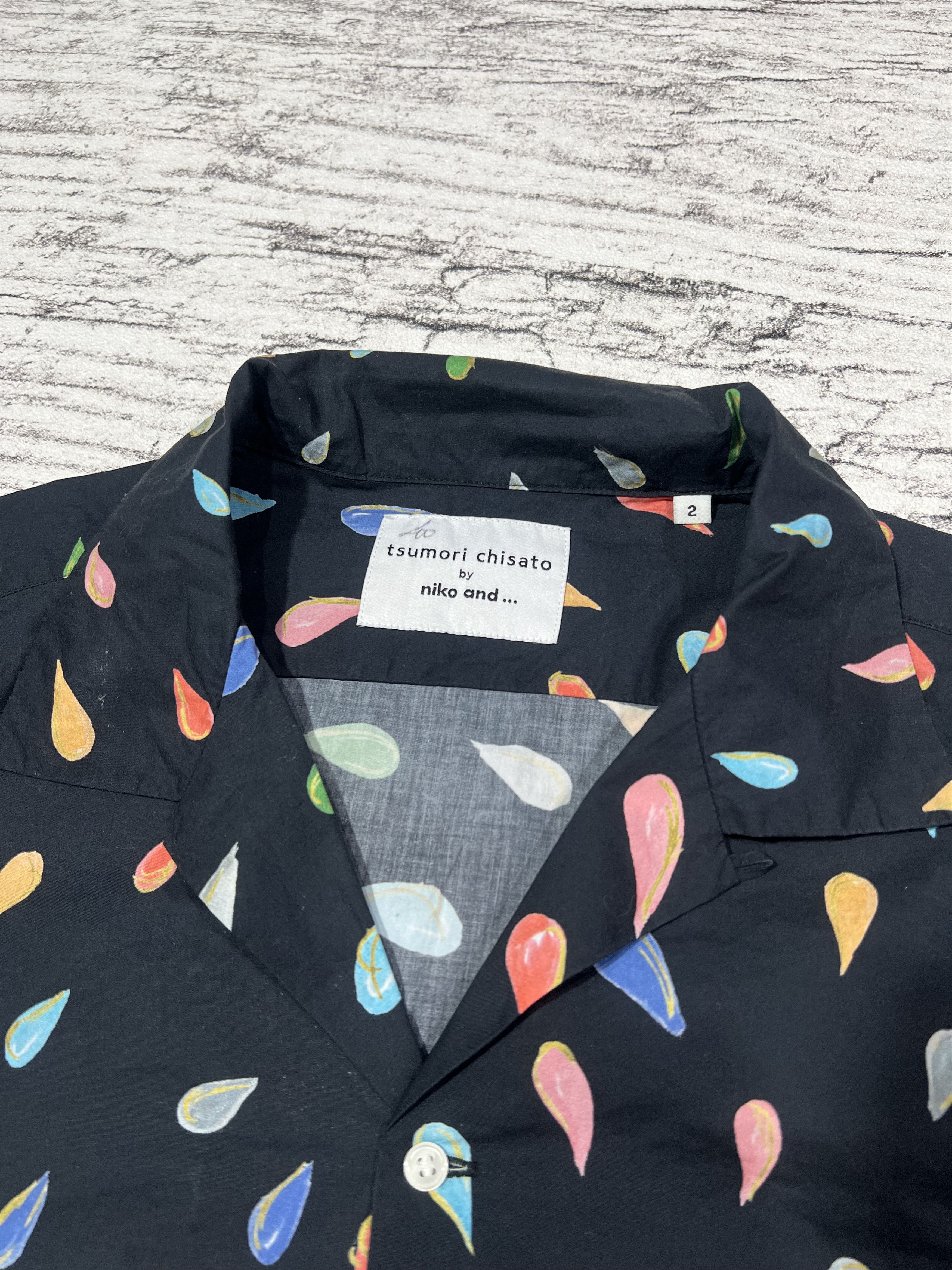 Issey Miyake 2000s Tsumori Chisato Polkadot Pattern Open Collar Shirt Size US M / EU 48-50 / 2 - 2 Thumbnail