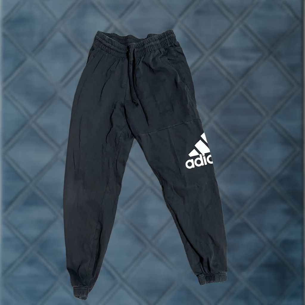 Adidas Adidas Jogger Sweatpants Men M Drawstring Pockets Logo Black Logo Modern Active Sports Size US 31 - 1 Thumbnail