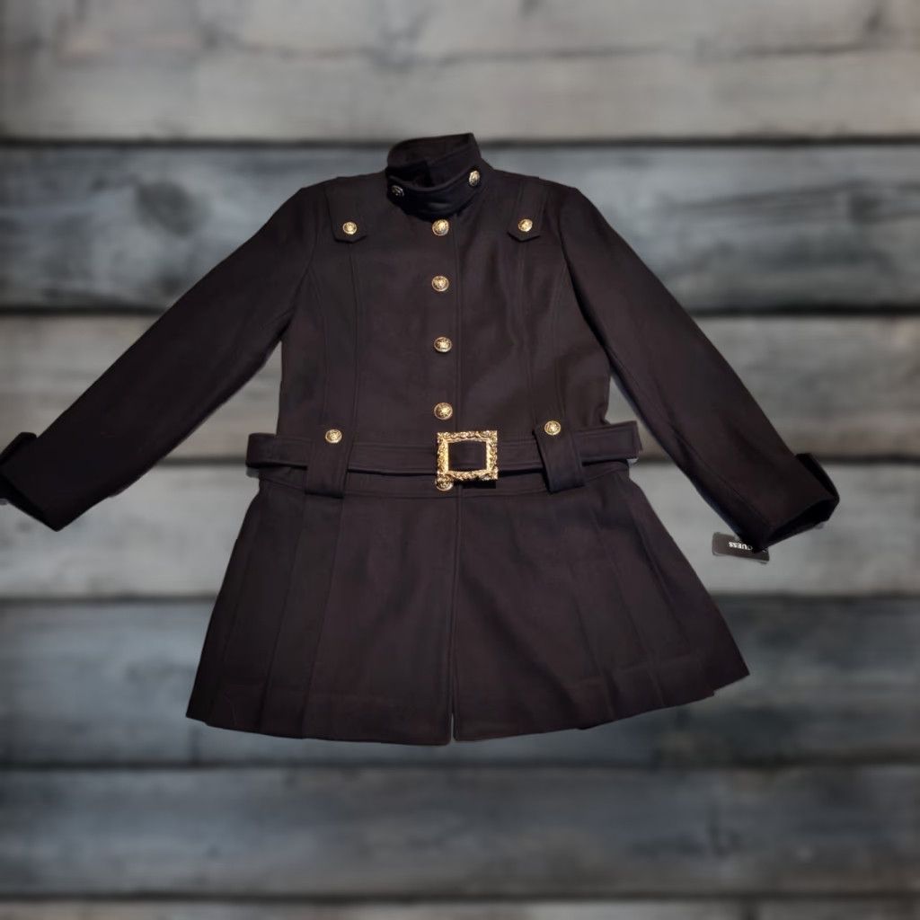 Guess VINTAGE Guess Wool Blend Peacoat Women’s XL Black Military Gold Buttons Long Coat Winter Fall Spring Size XL / US 12-14 / IT 48-50 - 1 Thumbnail