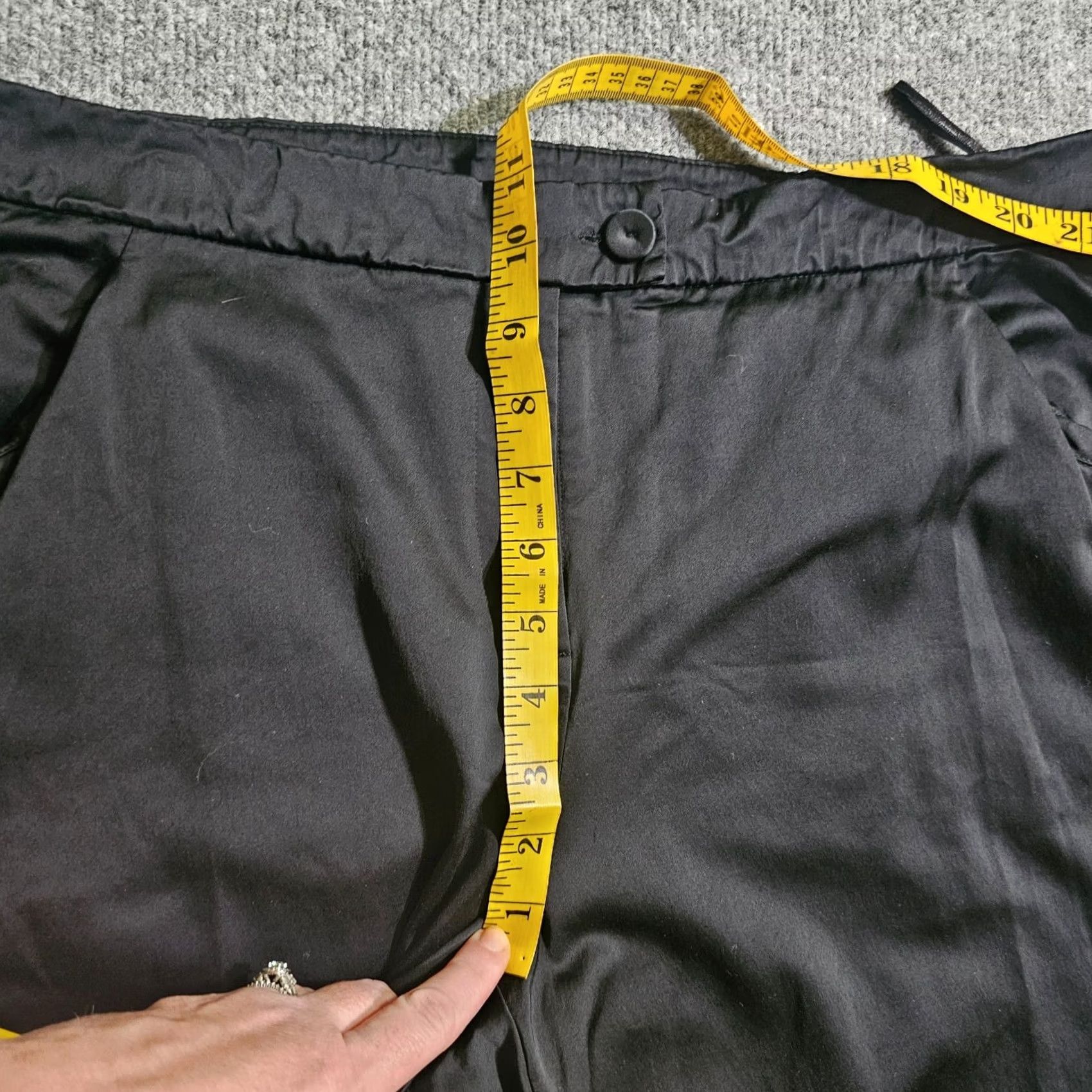 Eileen Fisher Eileen Fisher Pants Womens Large Black Satin Cropped Wide-Leg Mid Rise Cocktail Mens? Wait Size 36" / US 14 / IT 50 - 5 Thumbnail