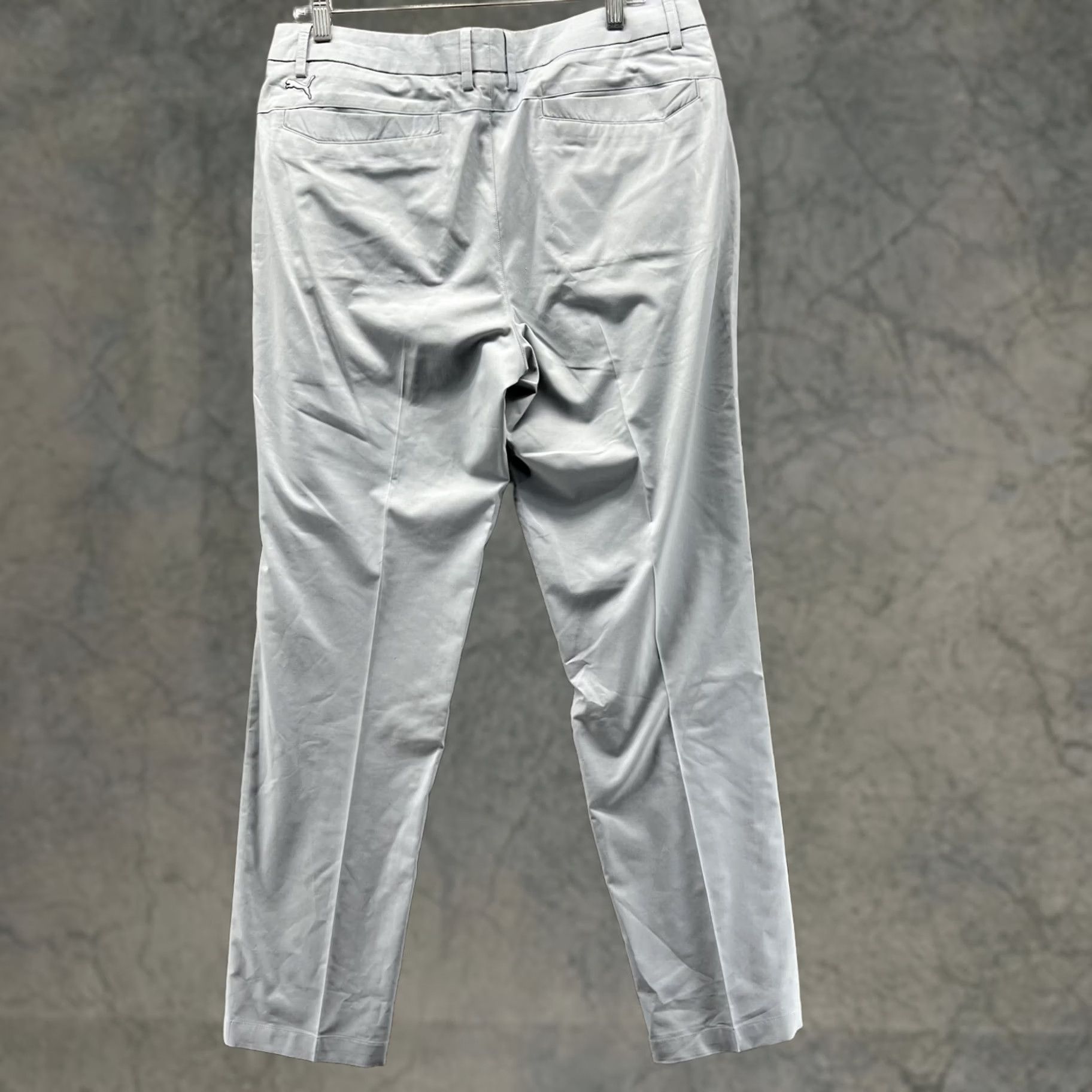 Puma Puma Pants Men 34x32 Gray Chino Pleated Casual PWRWARM Trousers Golf Straight 34 Regular Color Gray Mens Size US 34 / EU 50 - 1 Thumbnail