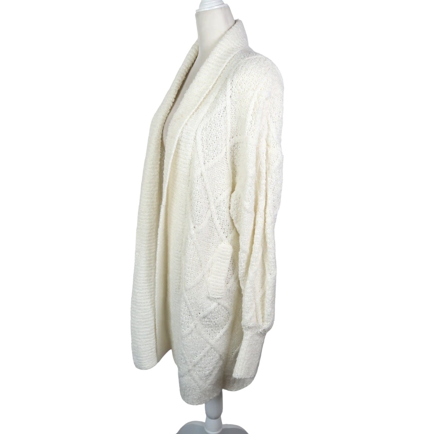 Vintage **Vintage 90s Diversity Cream Knit Cardigan Sweater M** User: New title: **Vintage 90s Diversity Cream Knit Cardigan M** Size M / US 6-8 / IT 42-44 - 3 Thumbnail