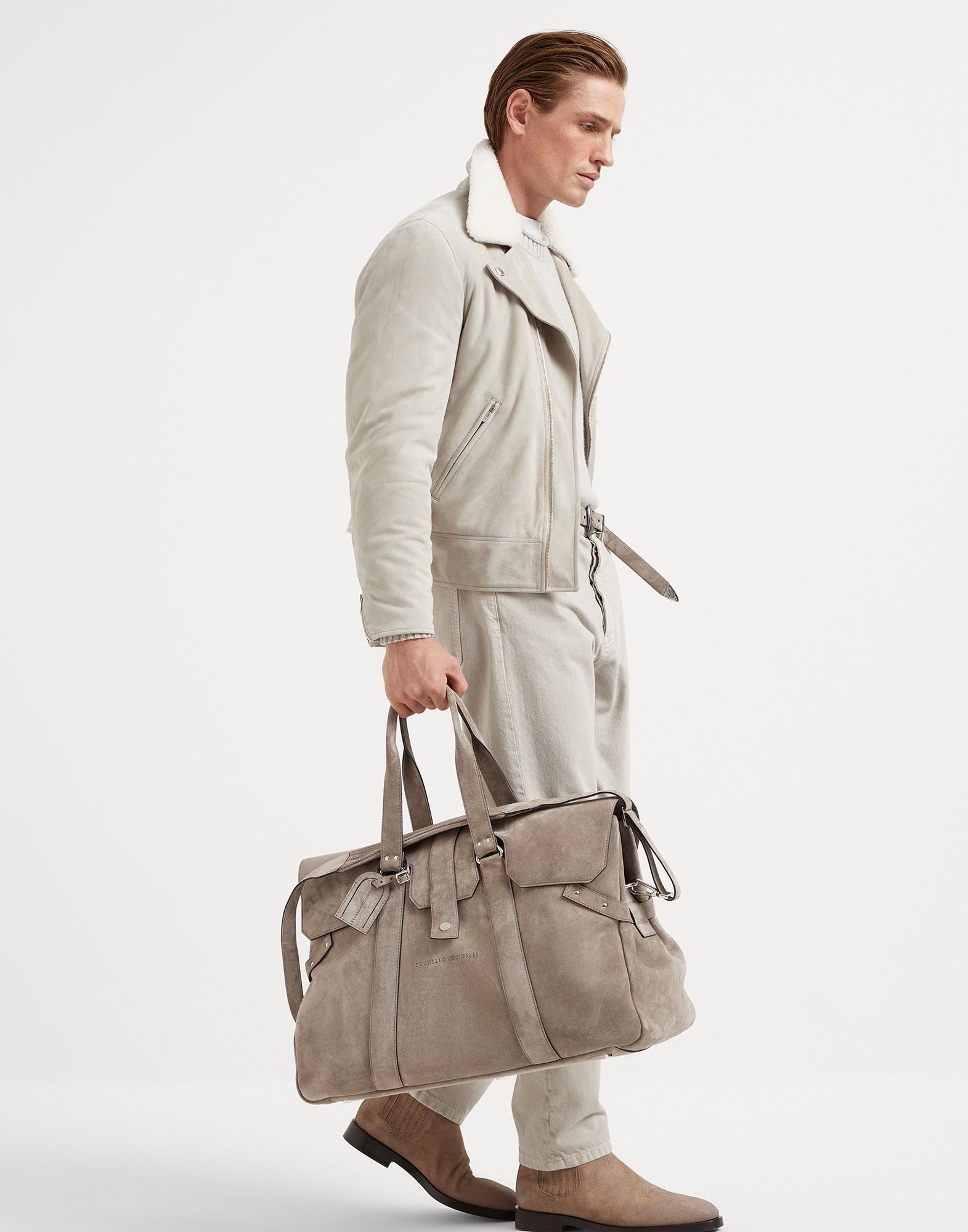 Brunello Cucinelli o1w1db11025 Size: OS/ Travel Bag in Dark Grey Size ONE SIZE - 3 Thumbnail