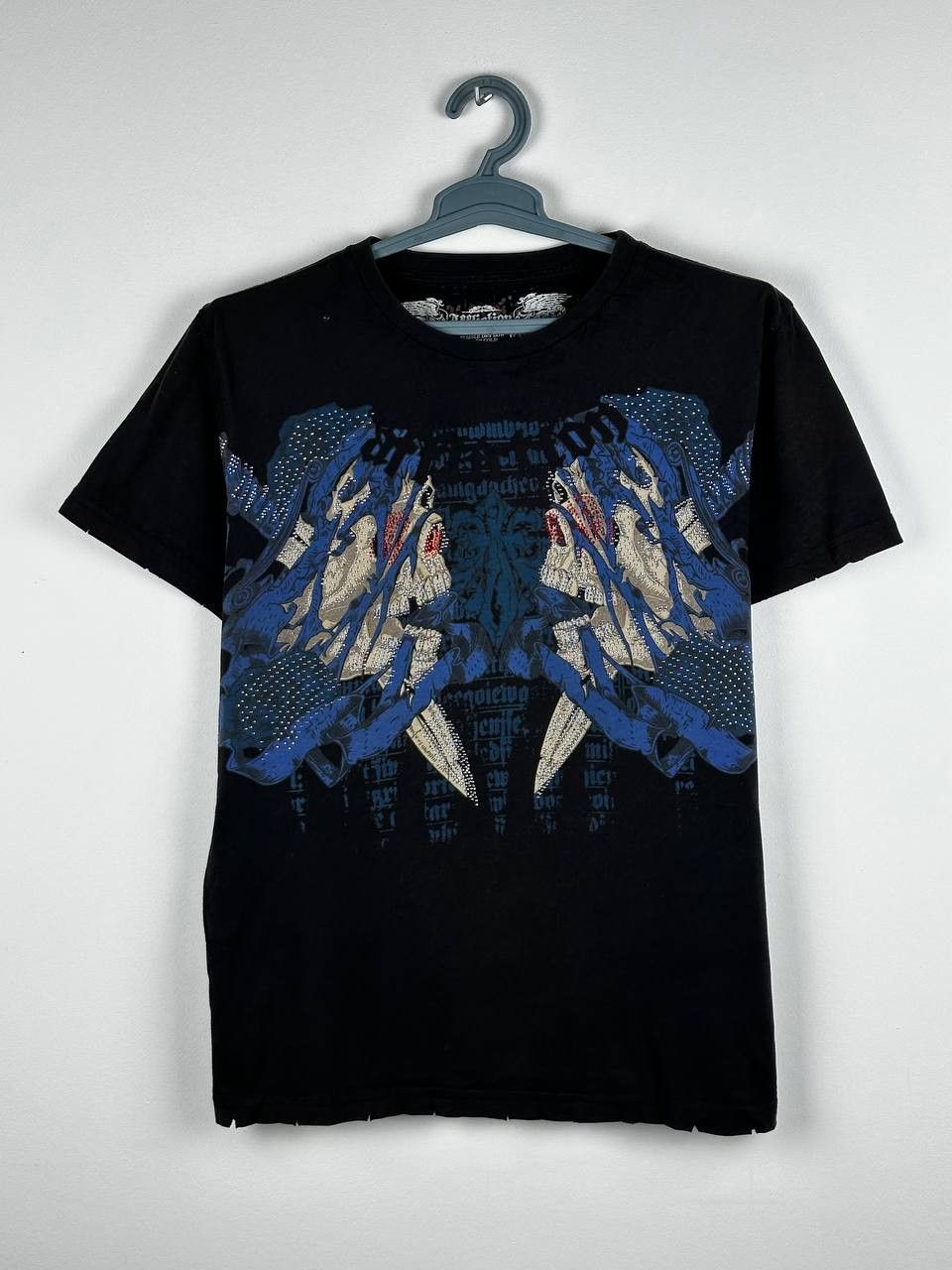 Affliction Y2K Grunge Affliction Angel Skull Knife T Shirt Avant Garde Size US L / EU 52-54 / 3 - 1 Thumbnail