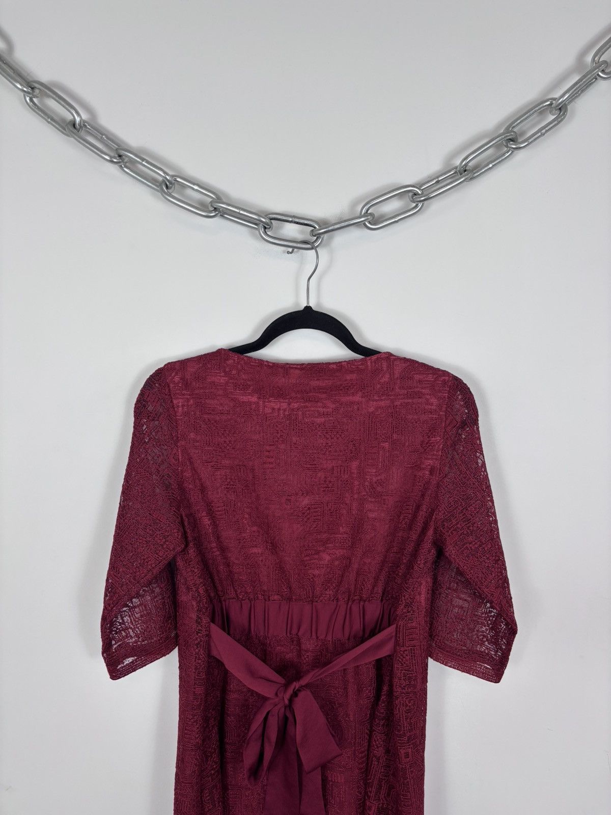 Cop Copine Cop Copine Paris Hamal NWT Red Overlay Dress Textured Belted Size S / US 4 / IT 40 - 14 Thumbnail