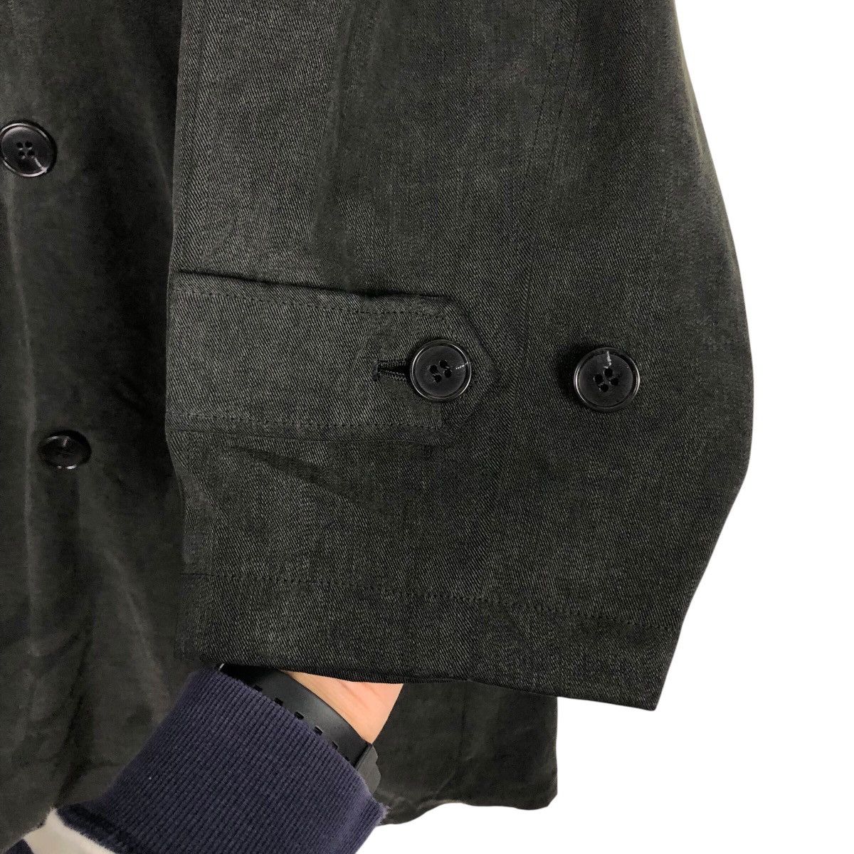 Japanese Brand 📌Vintage Long Jacket Rich Black Christian Aujard Homme Size US M / EU 48-50 / 2 - 17 Thumbnail