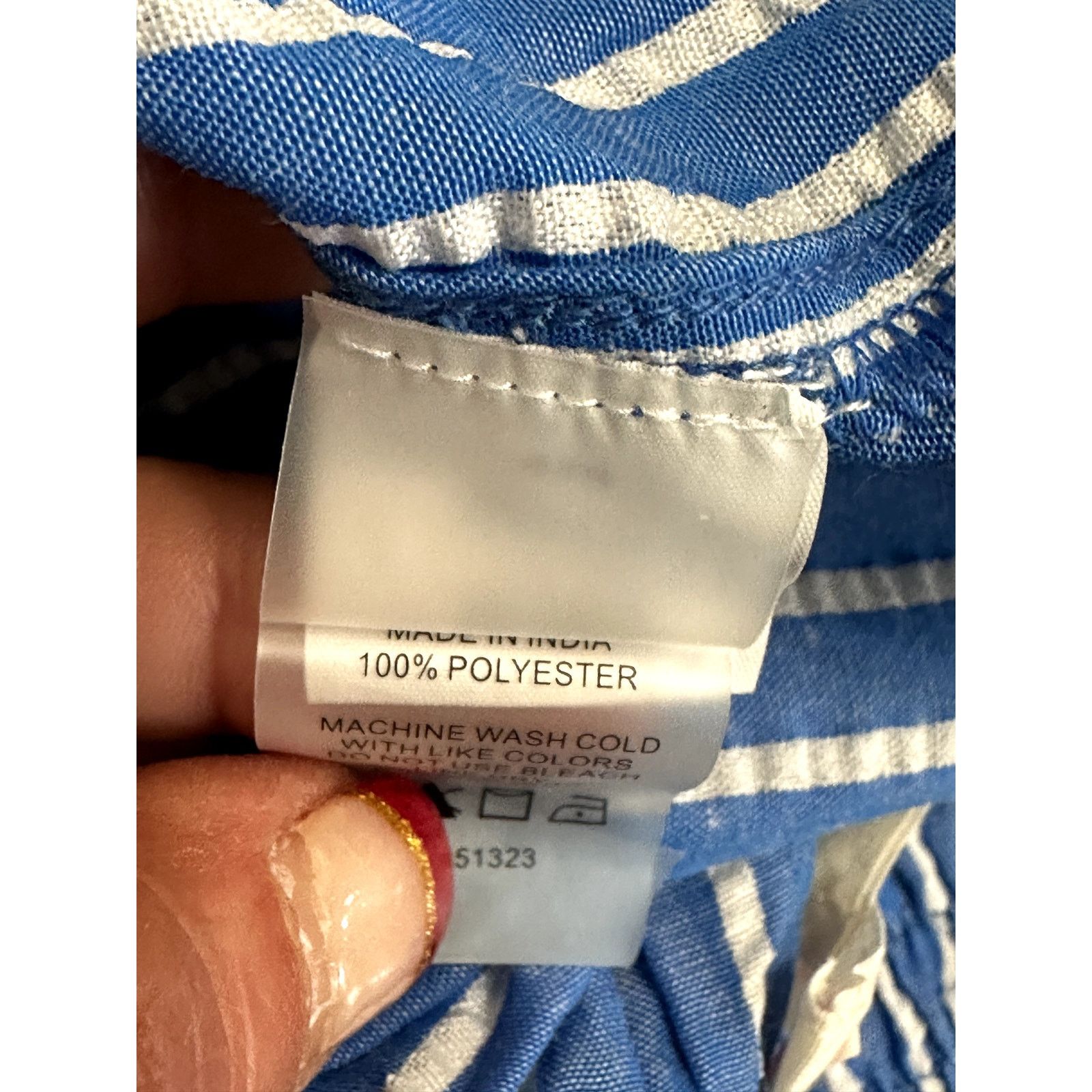 Other Riley & Rae Shorts Elastic Waist Striped Blue/White W XS NWT Size 26" / US 2 / IT 38 - 10 Thumbnail