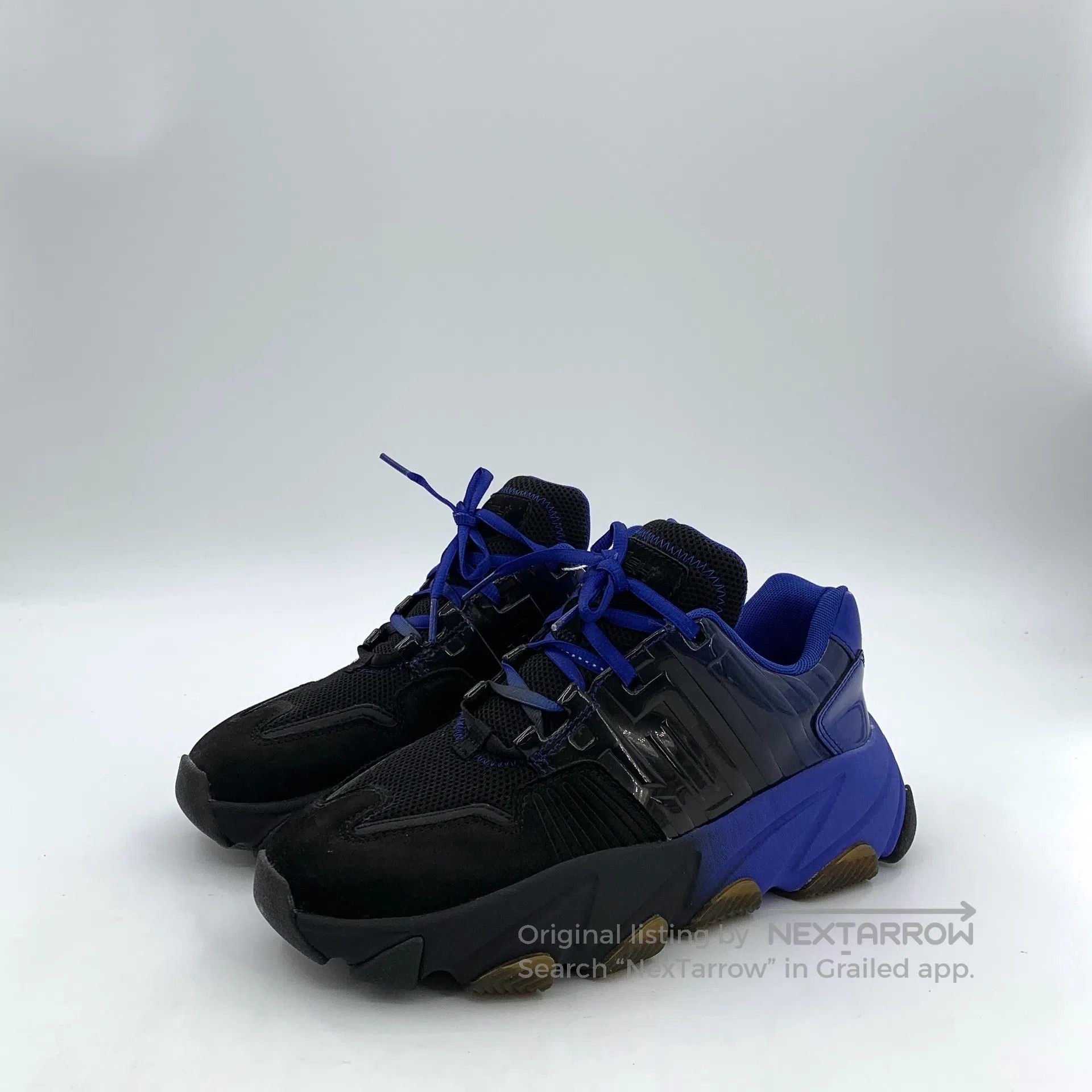 ASH Ash Blue and Black Contrast Color Laced Casual Flat Dad Sh Size US 5 / EU 37 - 1 Thumbnail