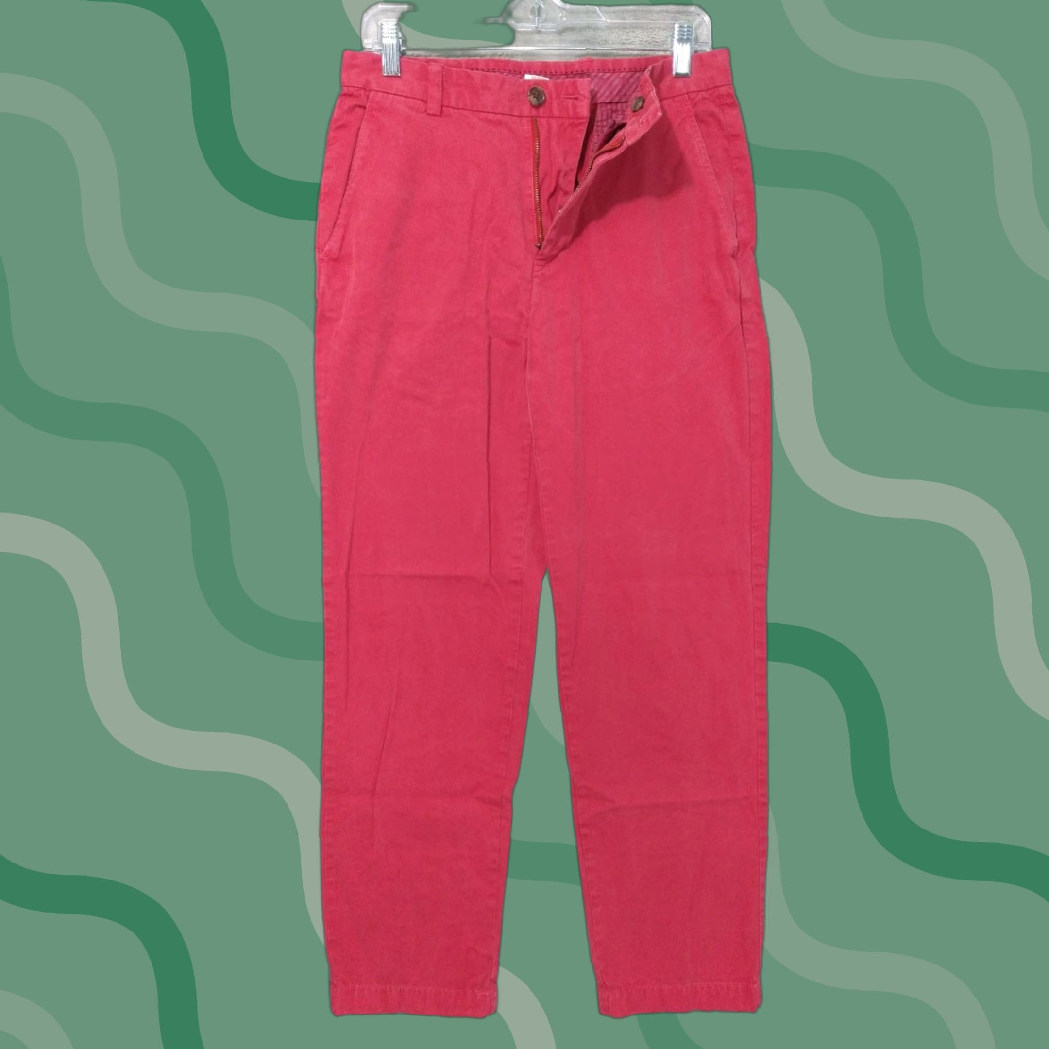 Brooks Brothers Brooks Brothers Pants Mens 31x32 Pink Cotton Chino Straight Leg Low Rise City Preppy Size US 31 - 1 Thumbnail